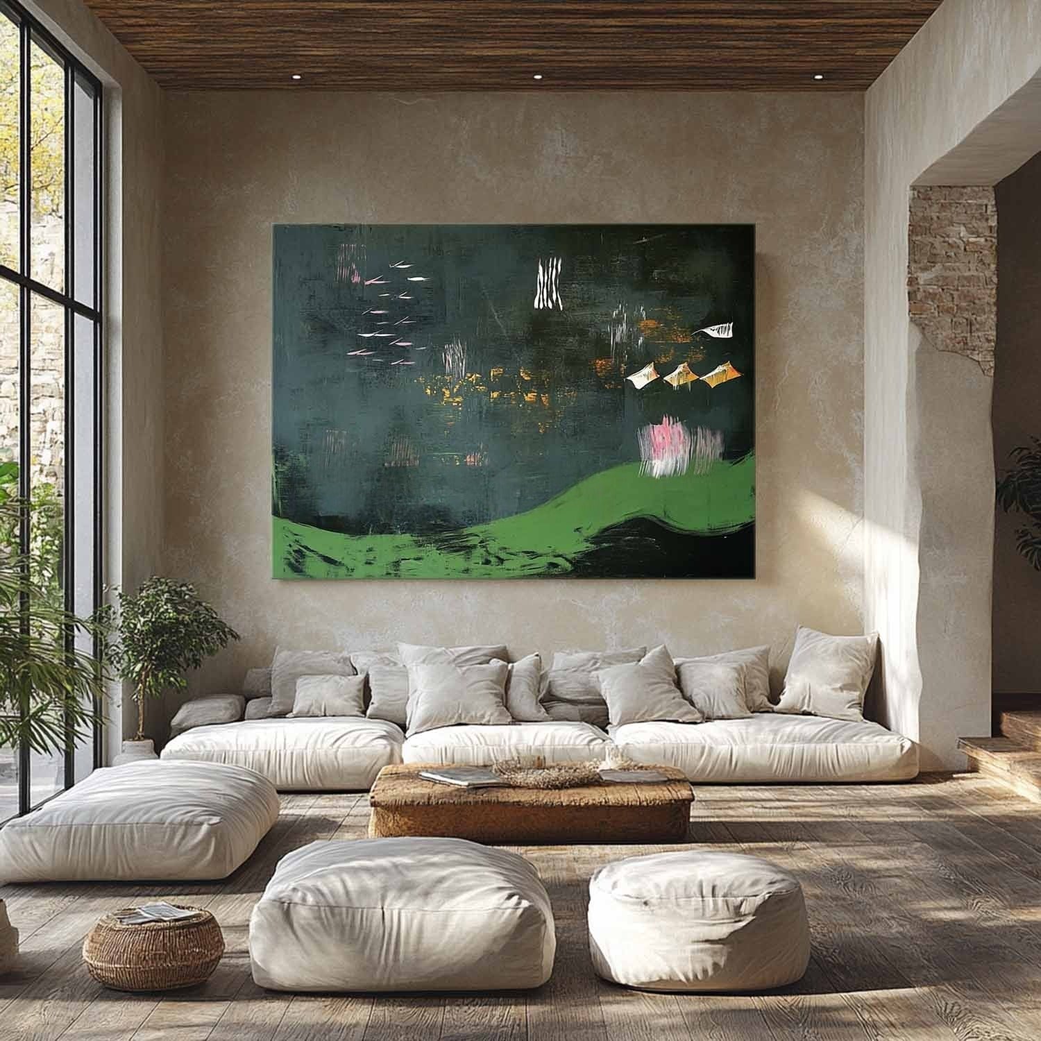 Wall Art Rectangle Abstract Modern Art Luxury
