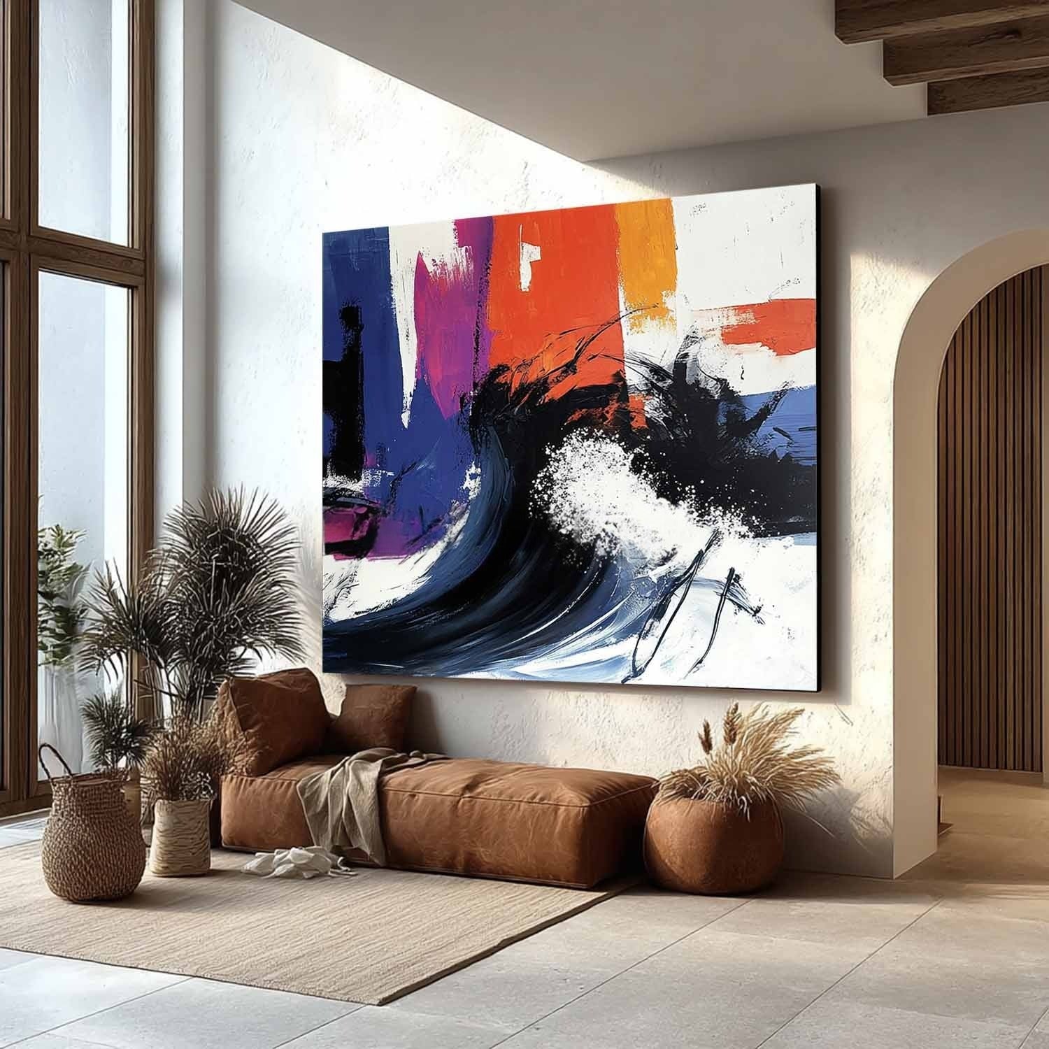 Wall Art Dynamic Textured Wave