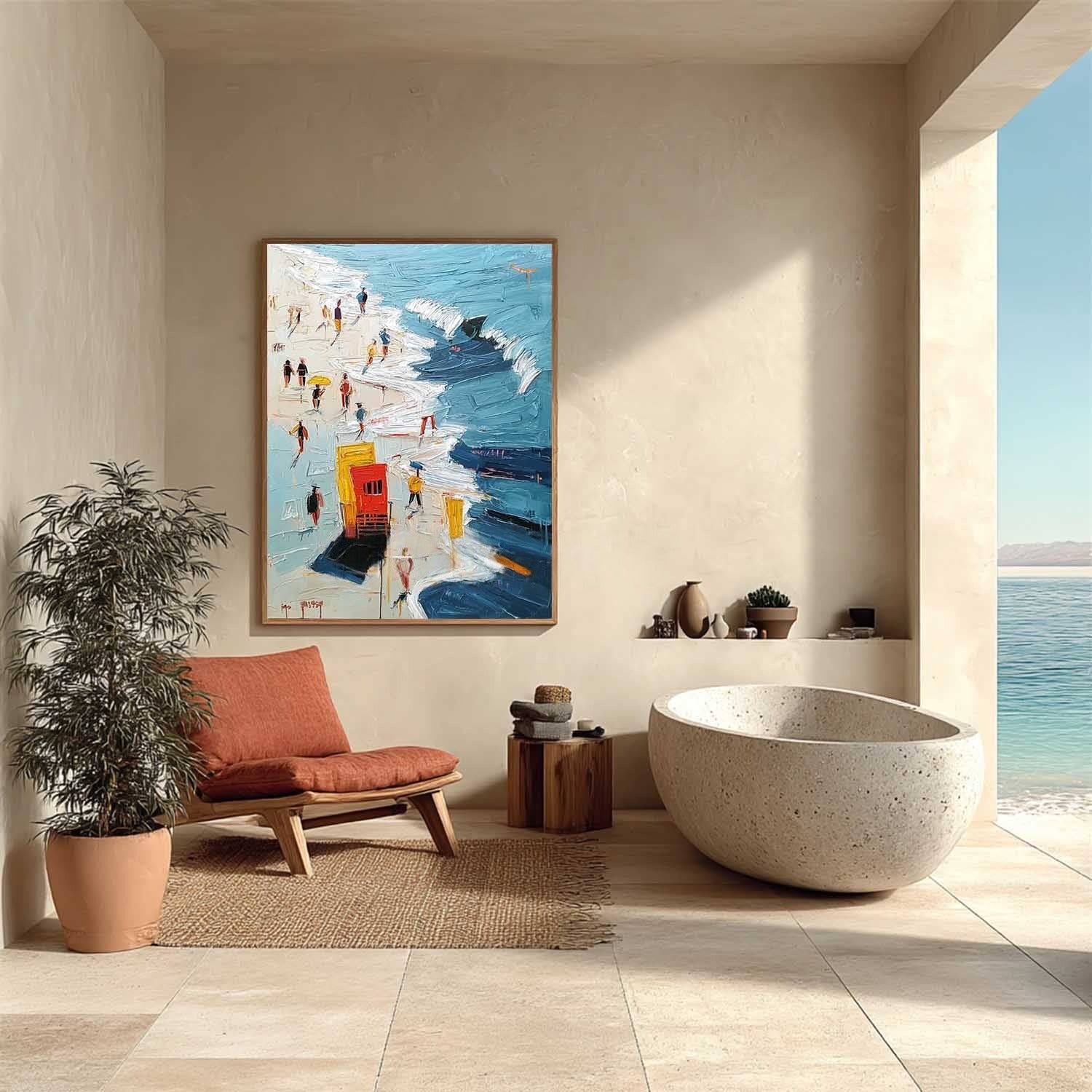 Wall Art Sunny Textured Beach Umbrella