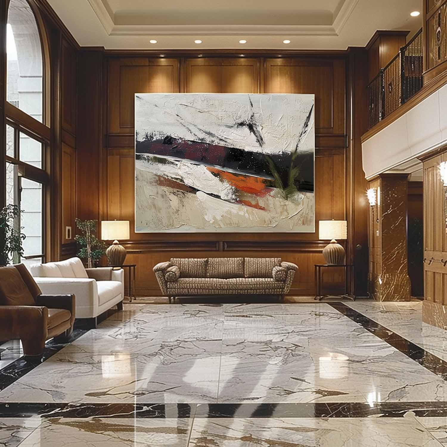 Wall Art Rectangle Abstract Textured Landscape