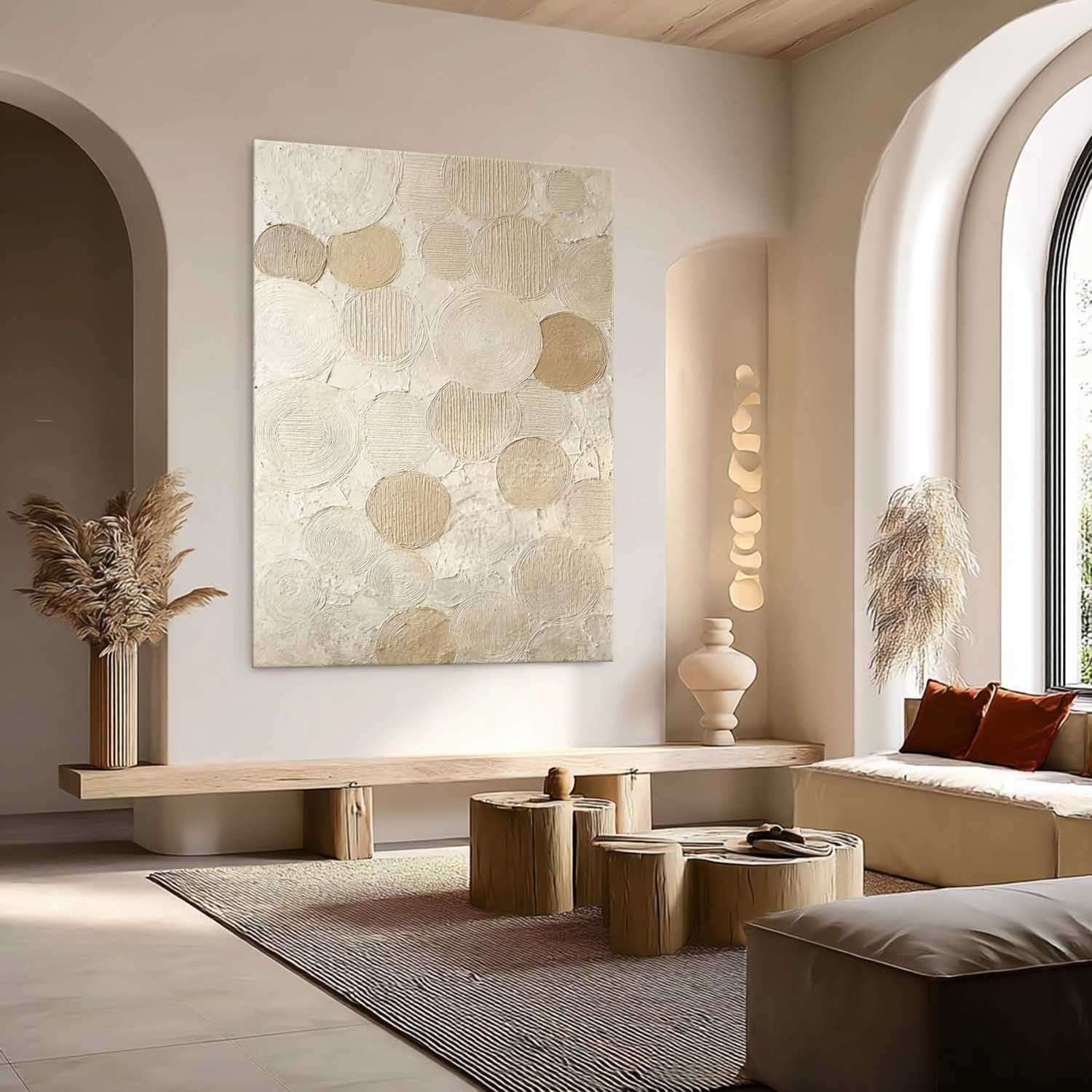 Wall Art Neutral Textured Oil Painting