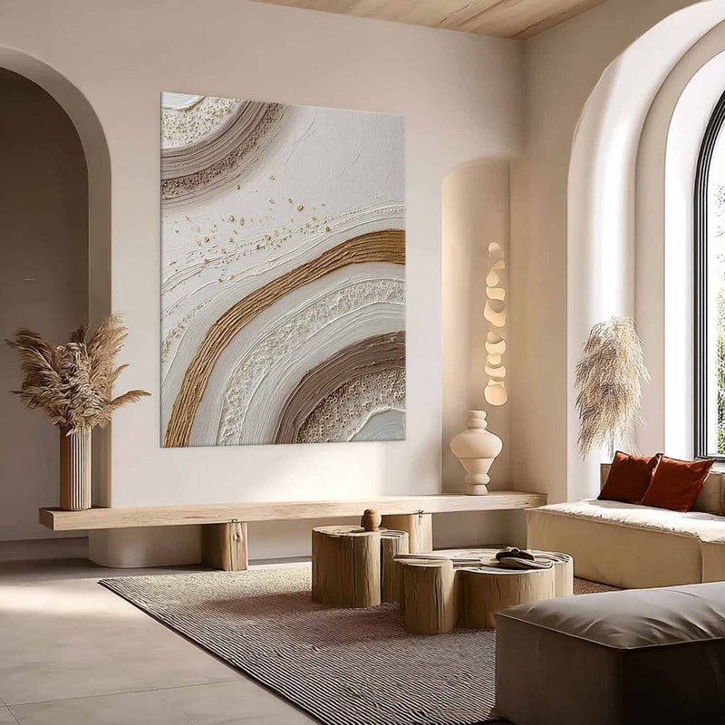 Wall Art Abstract Arc Texture Painting