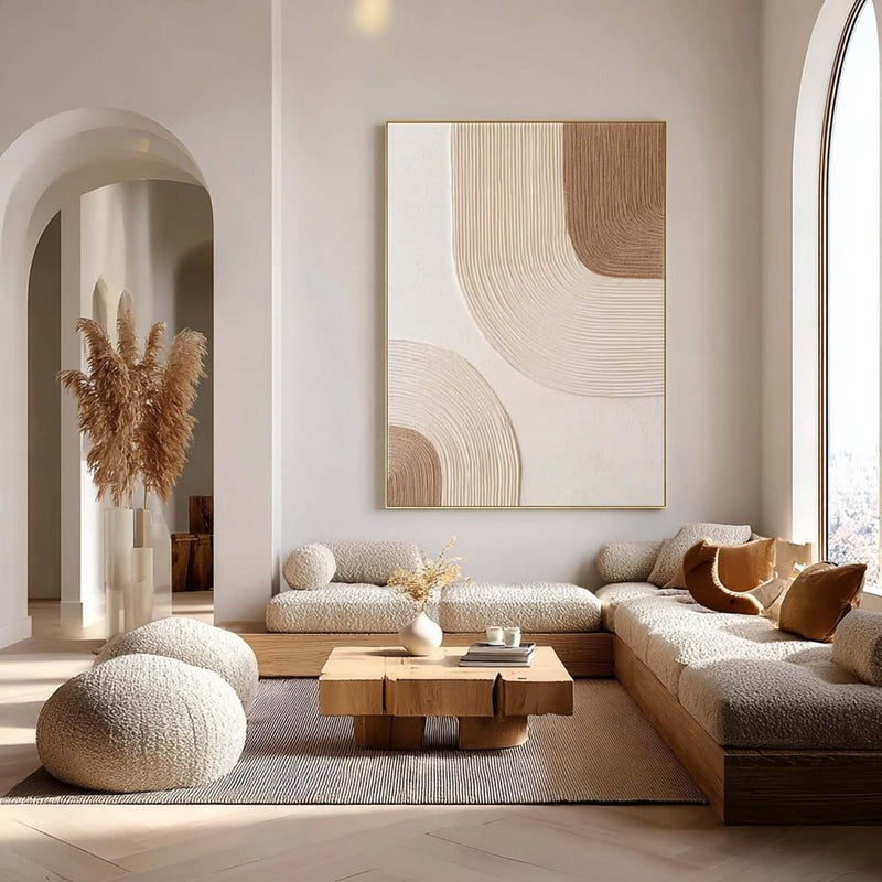 Wall Art Abstract Line Texture Painting