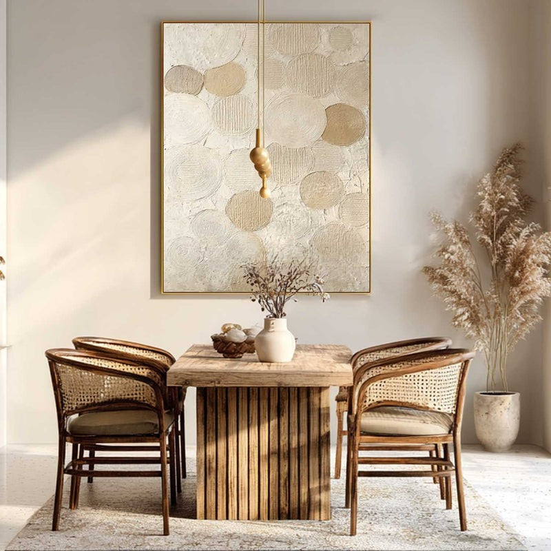 Wall Art Neutral Textured Oil Painting