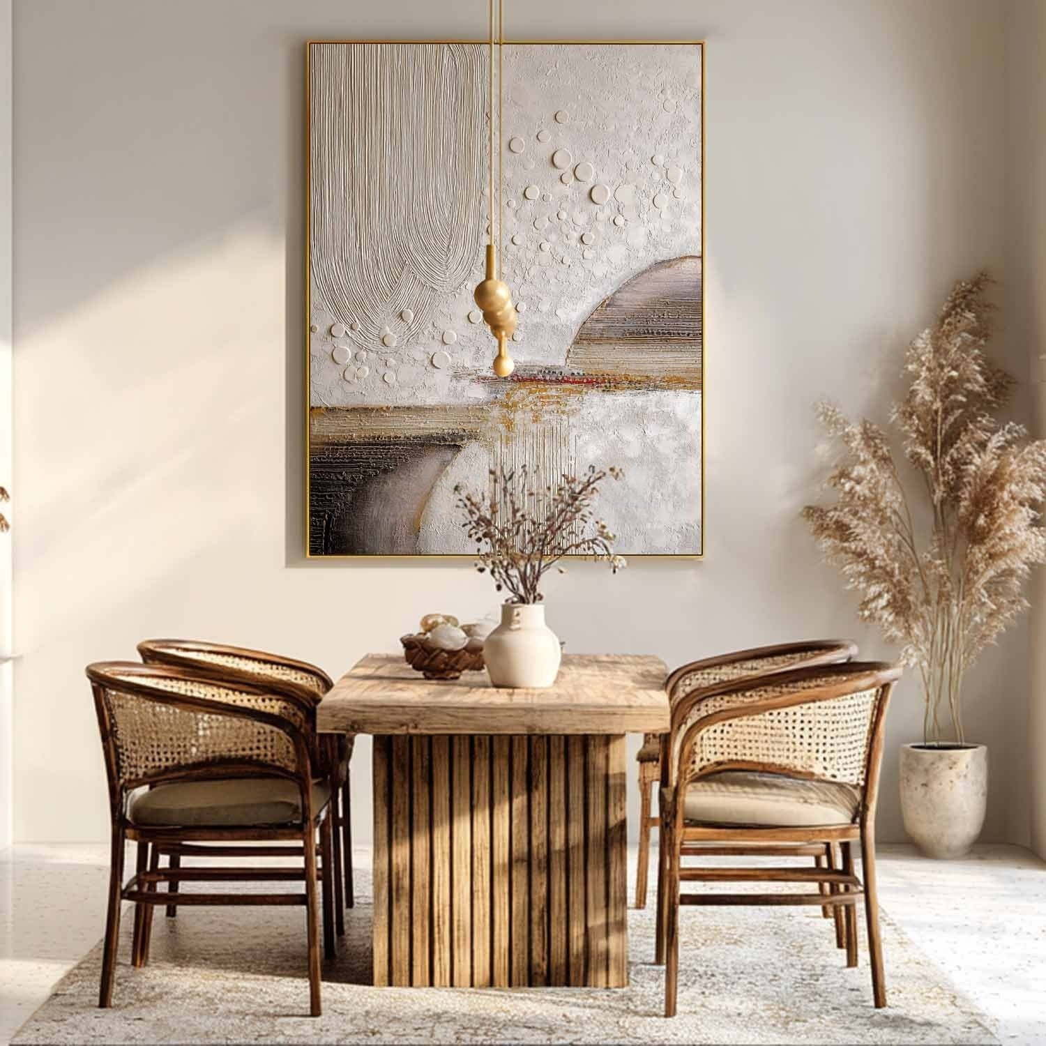 Wall Art Minimalist Bubble Abstract Vertical Lines