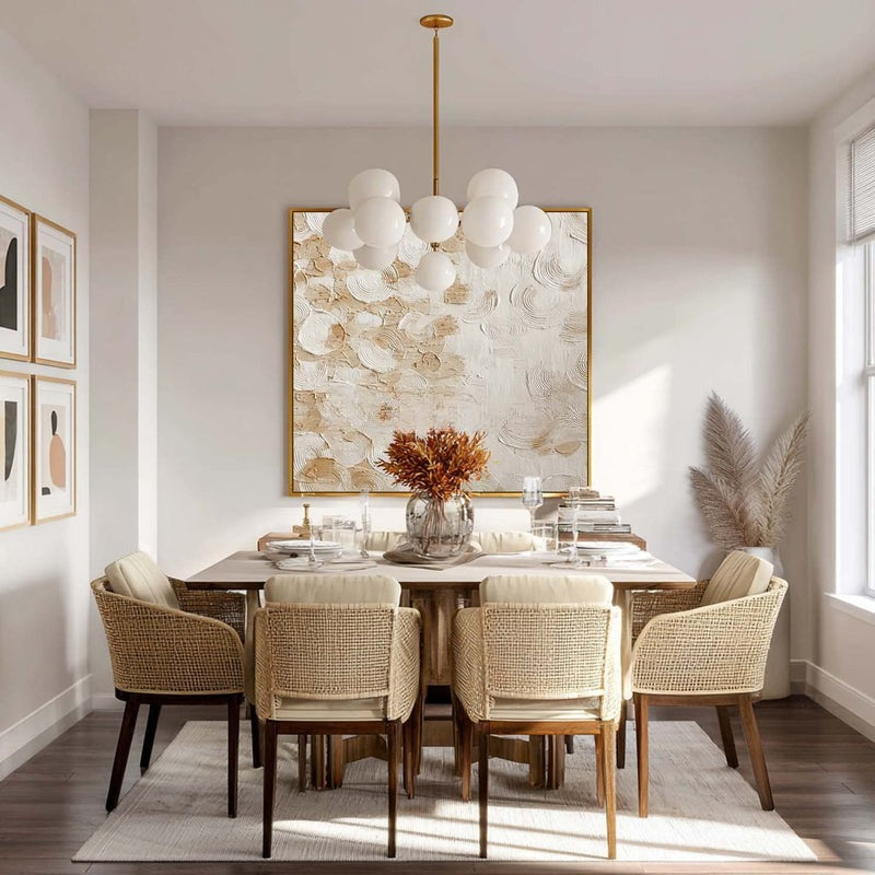 Wall Art Neutral Textured Oil Painting