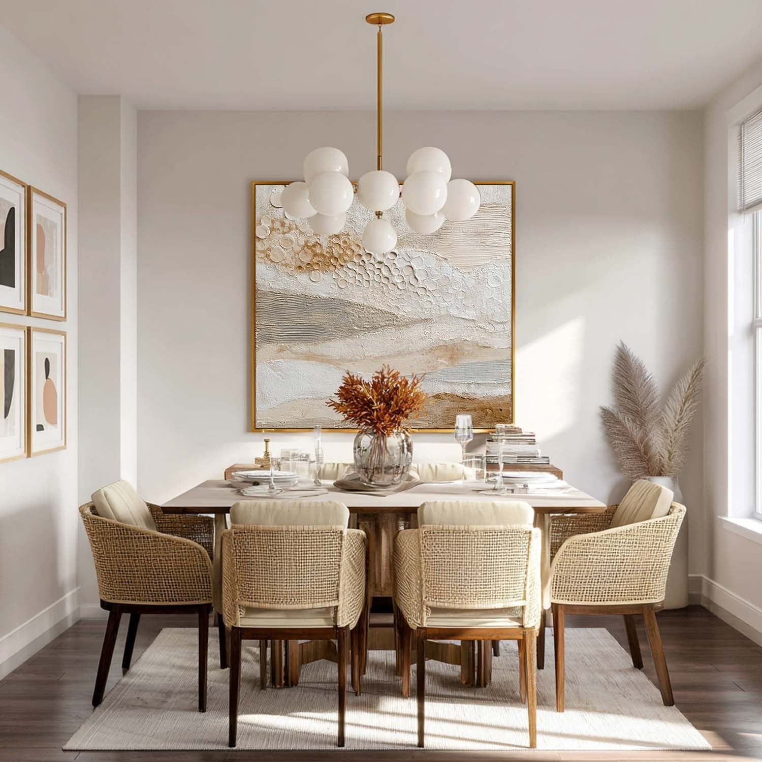 Wall Art Neutral Circle Abstract Minimalist Painting