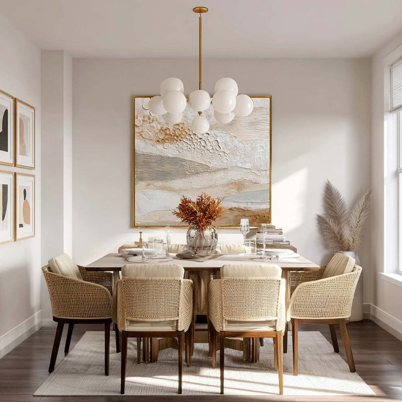 Wall Art Neutral Circle Abstract Minimalist Painting