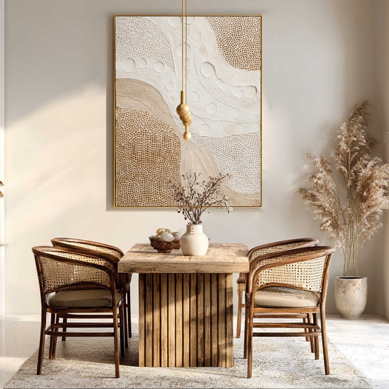 Wall Art Organic Flow Texture Bohemian Painting