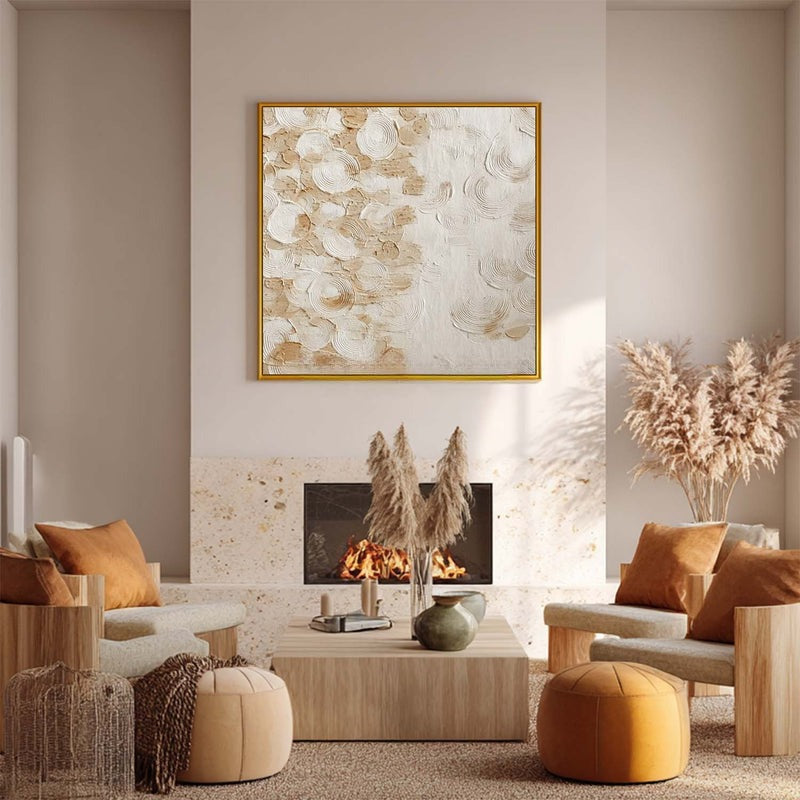 Wall Art Neutral Textured Oil Painting