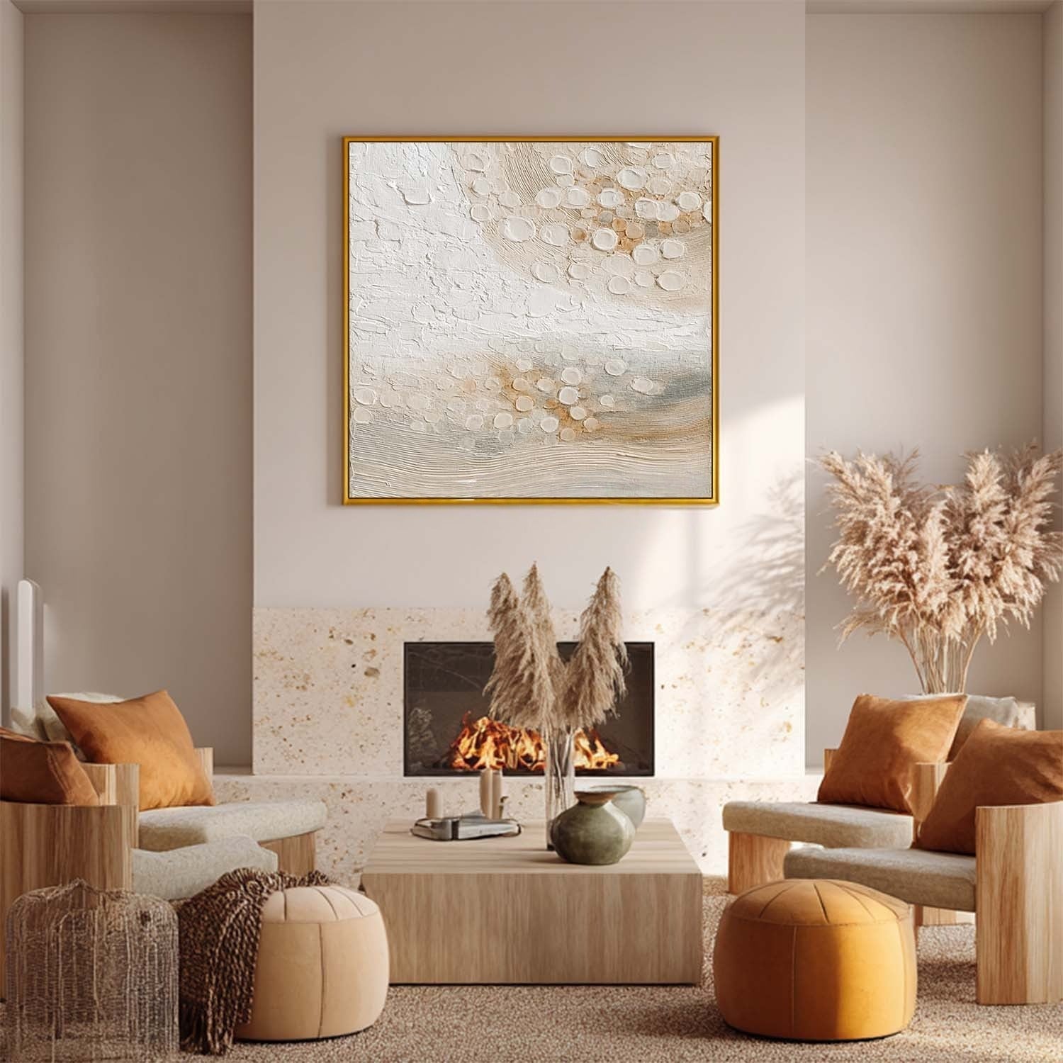 Wall Art Scattered Dot Texture Bohemian
