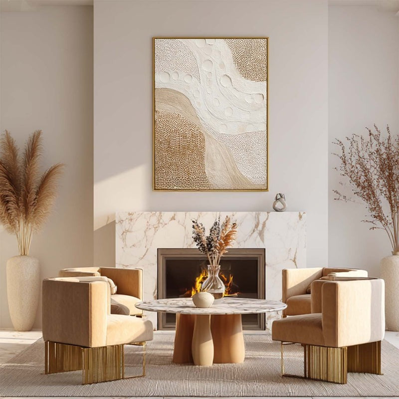 Wall Art Organic Flow Texture Bohemian Painting