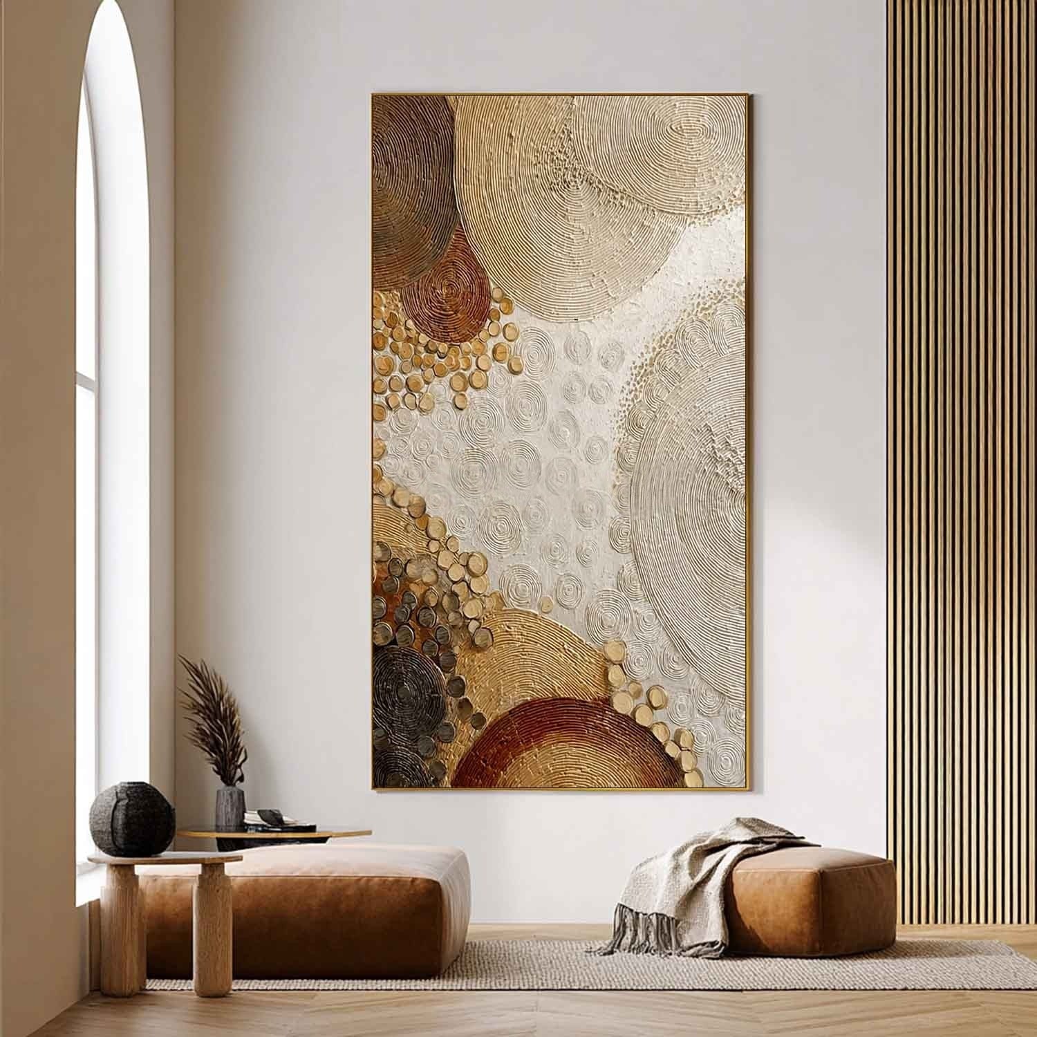 Wall Art Raised Dot Circle Texture Bohemian