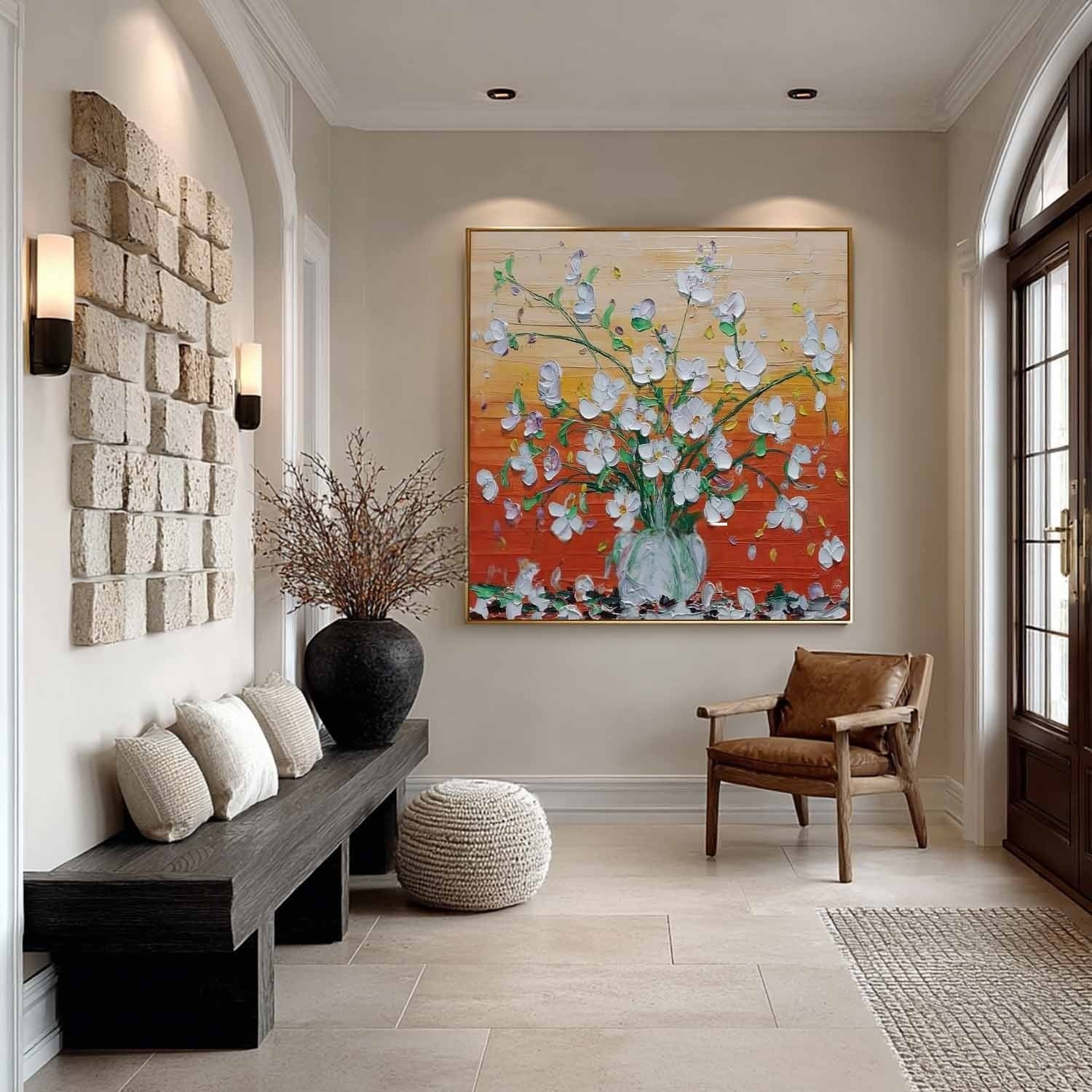 Floral Bouquet 3D Impasto Painting