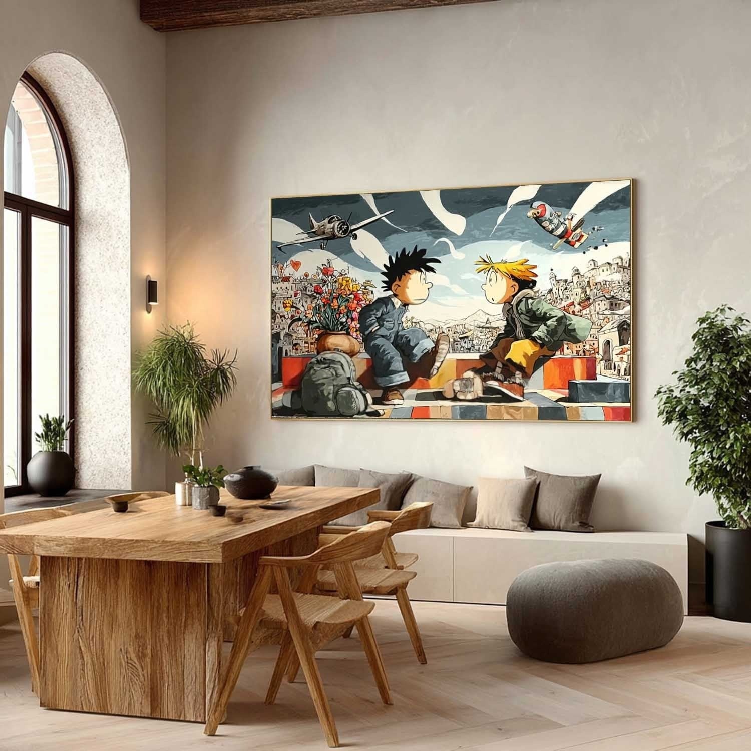 Wall Art Pop Art Style Comic Figure Oil Painting