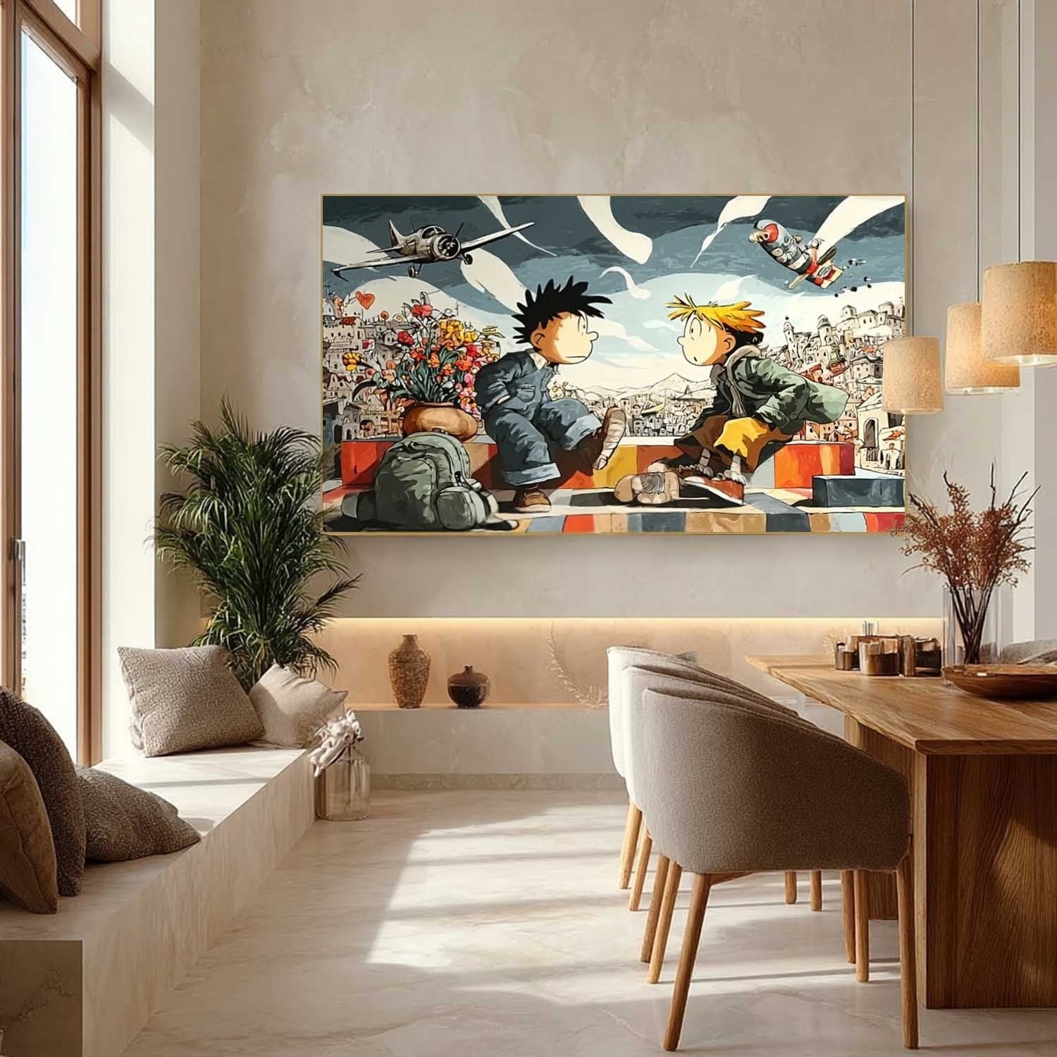 Wall Art Pop Art Style Comic Figure Oil Painting