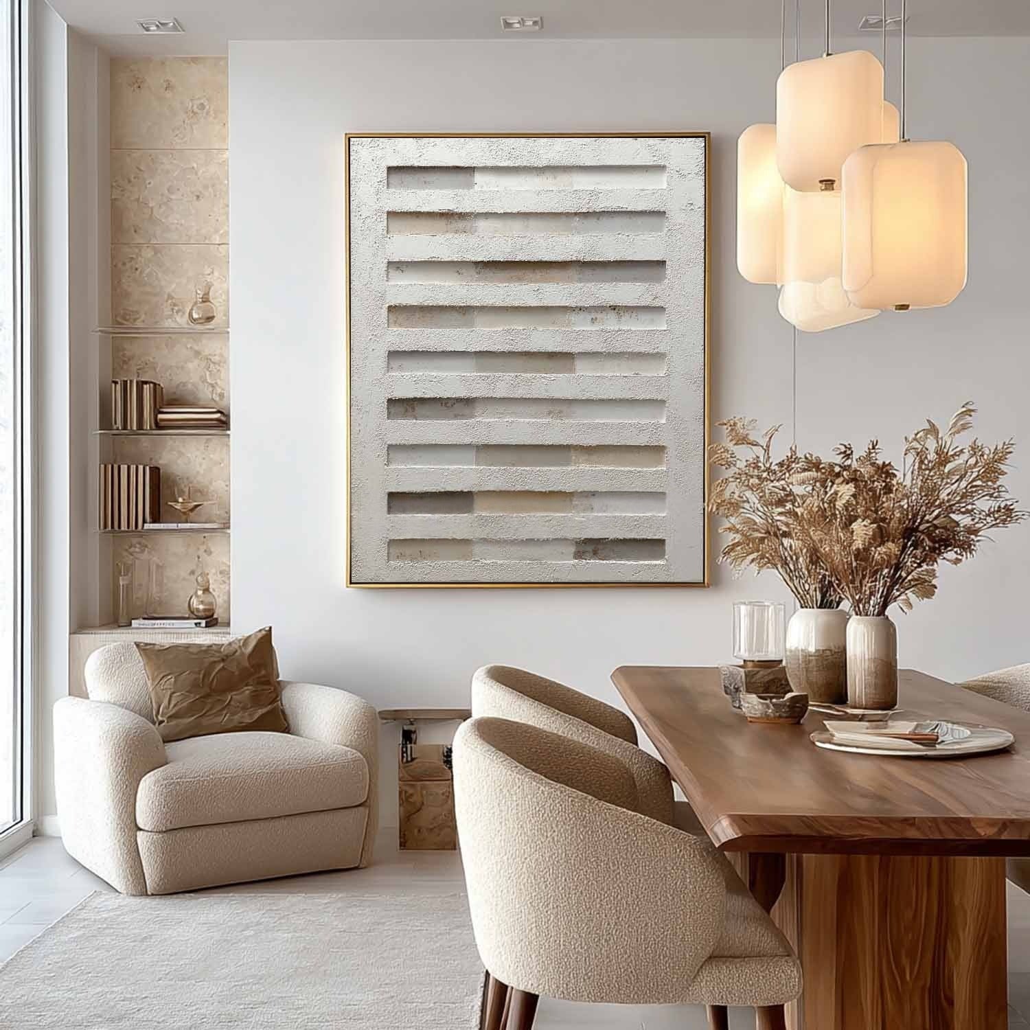 Wall Art Minimalist Textured Geometric
