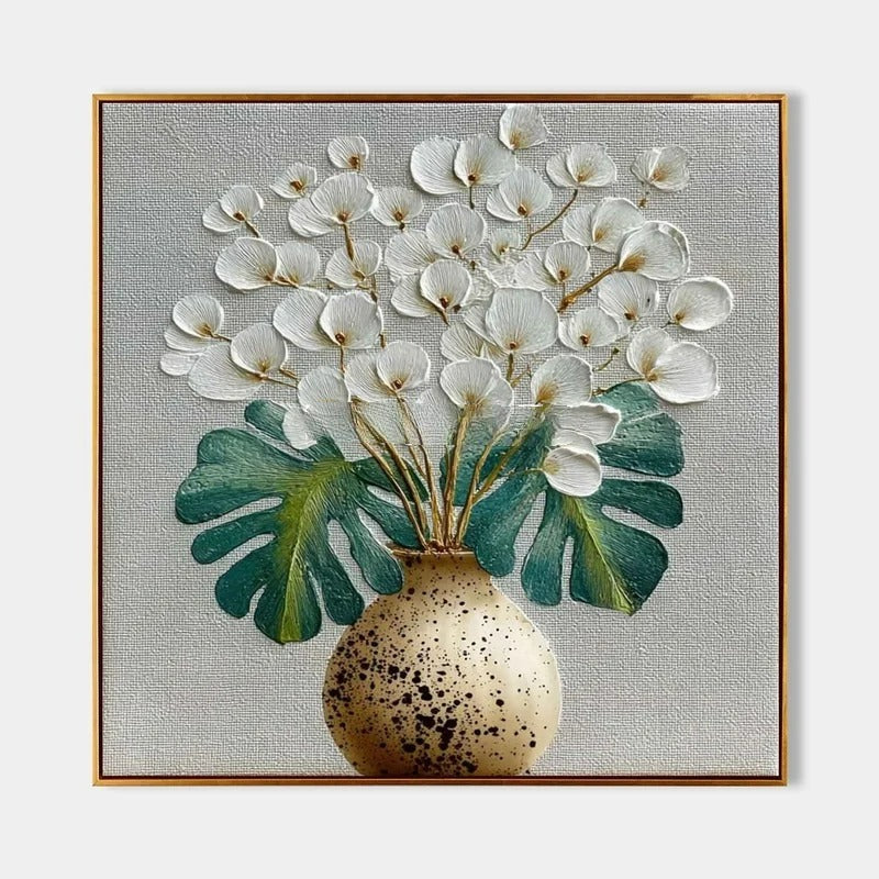Monstera Leaves 3D Textured Painting