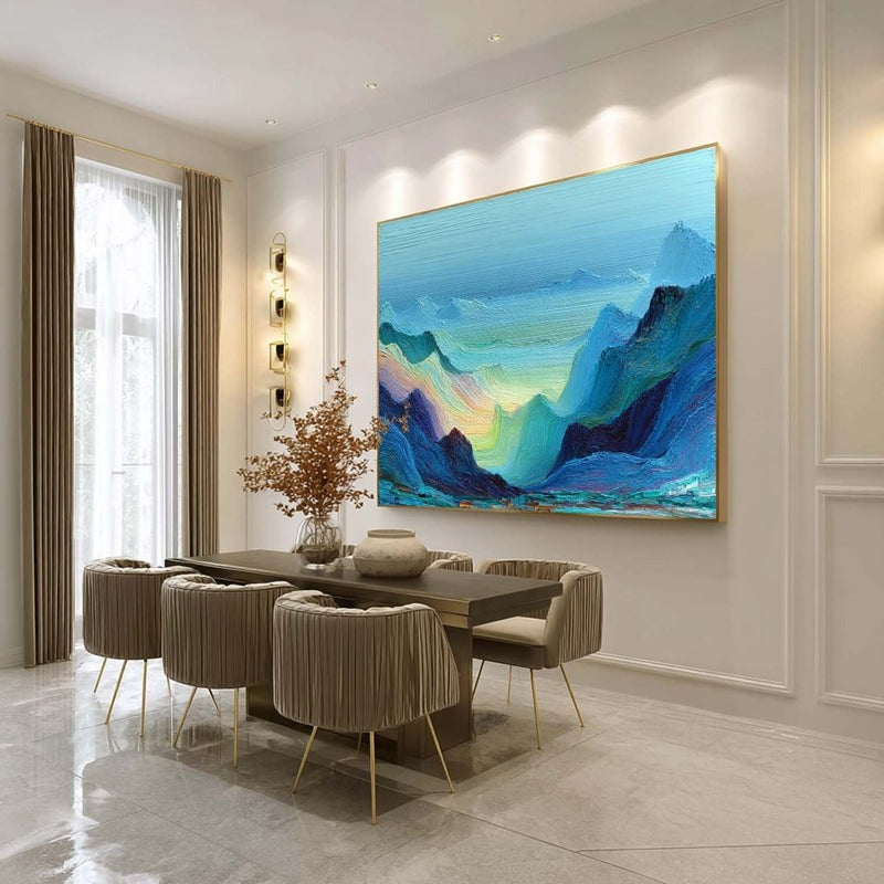 Wall Art Impressionist Rainbow Mountain