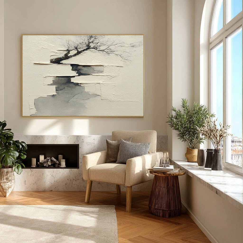 Wall Art Minimalist Oriental Ink Winter