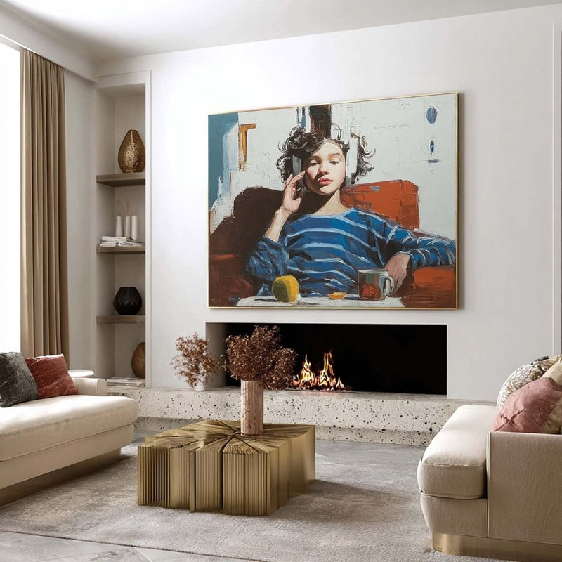 Wall Art Woman Portrait Painting