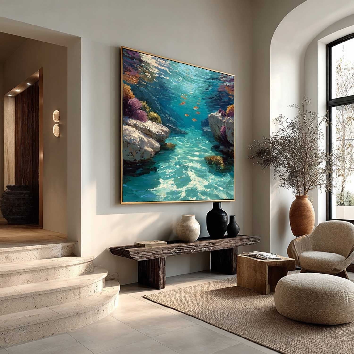Wall Art Underwater Cove Fish Coral Realistic