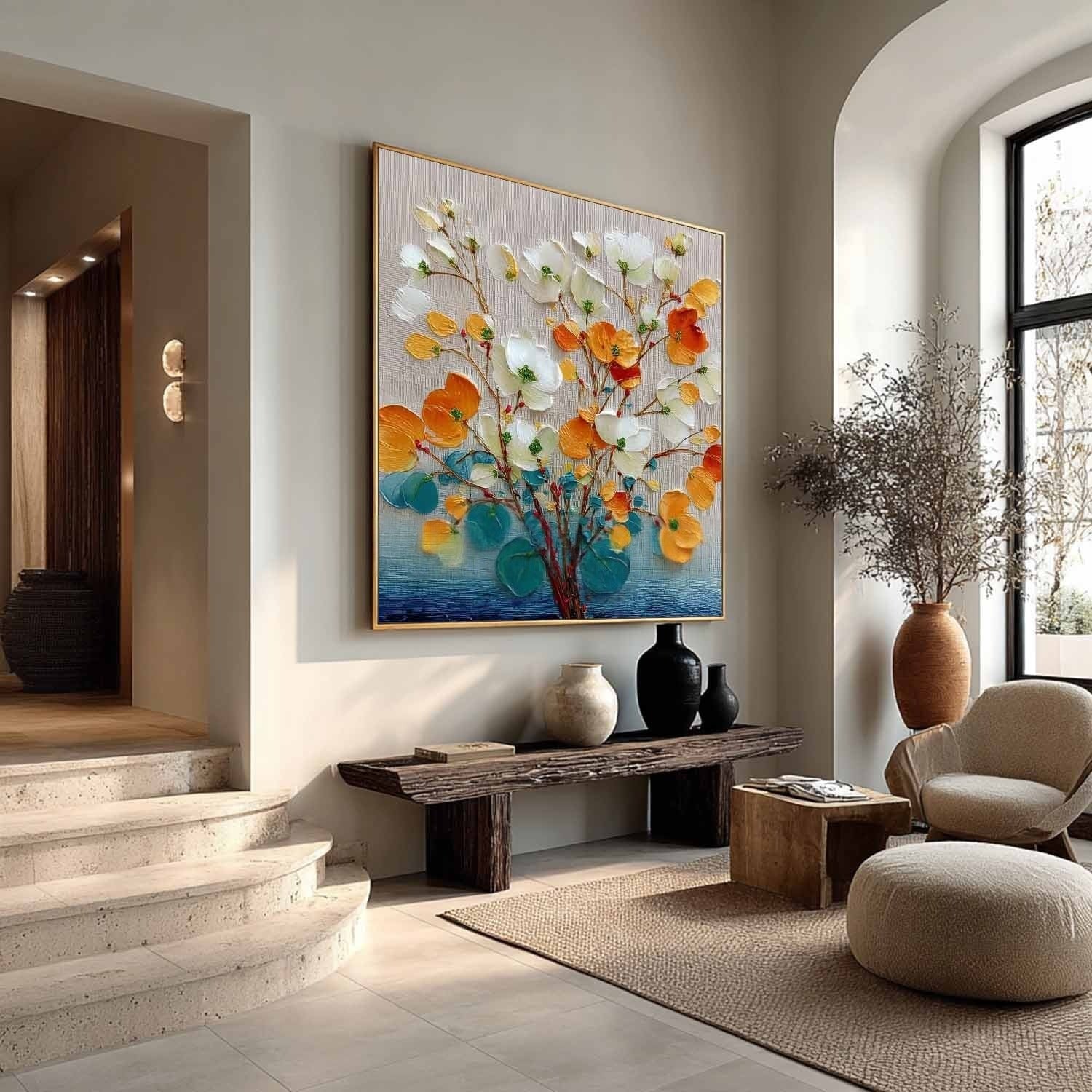 Blossom Eucalyptus 3D Impasto Painting