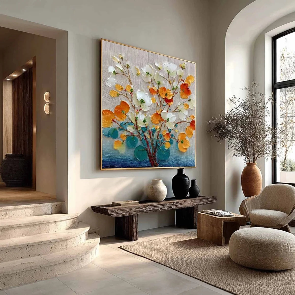Blossom Eucalyptus 3D Impasto Painting