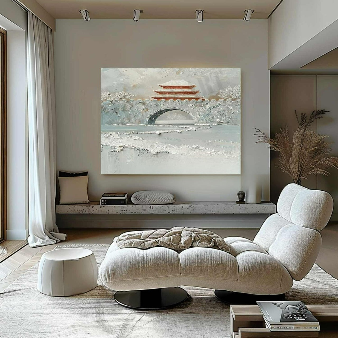 Wall Art Snow-Covered Ancient Chinese