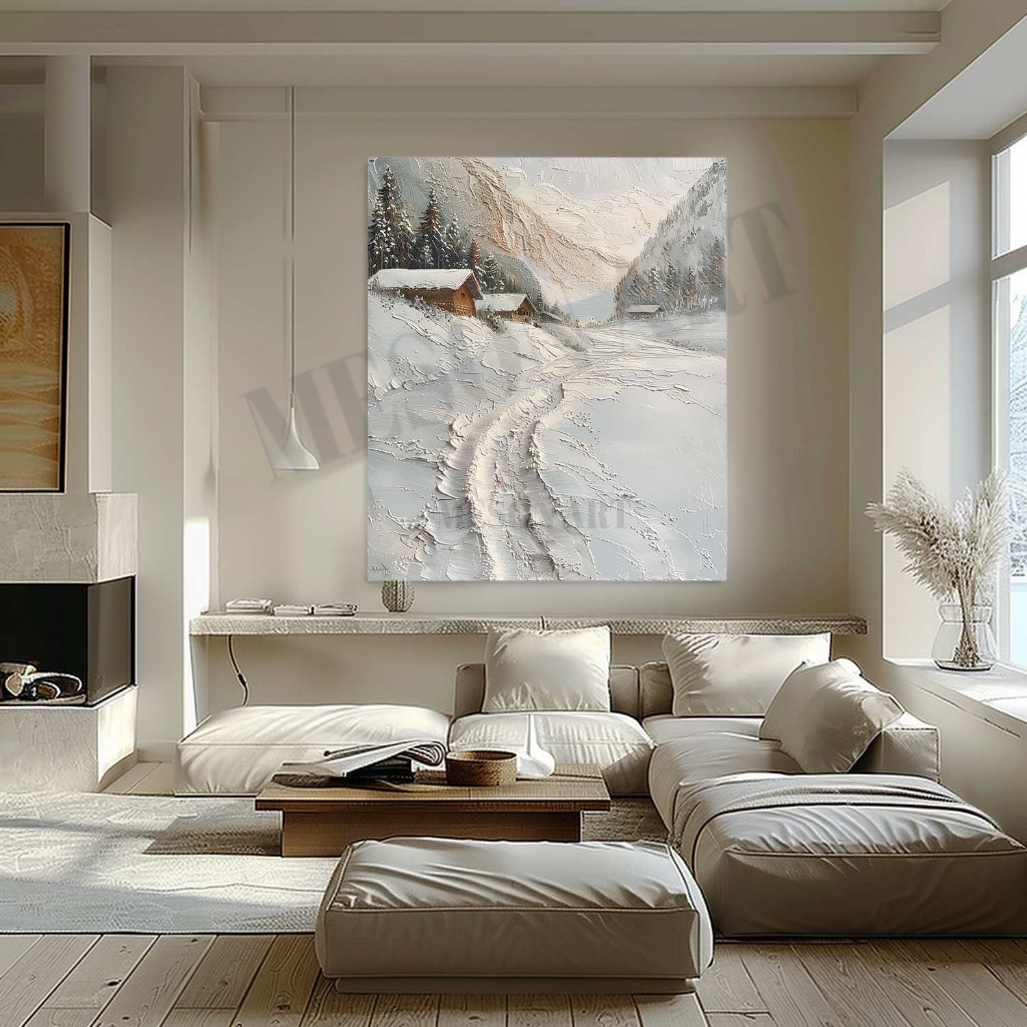 Plaster Art Texture Painting SG325 - Neutralighting
