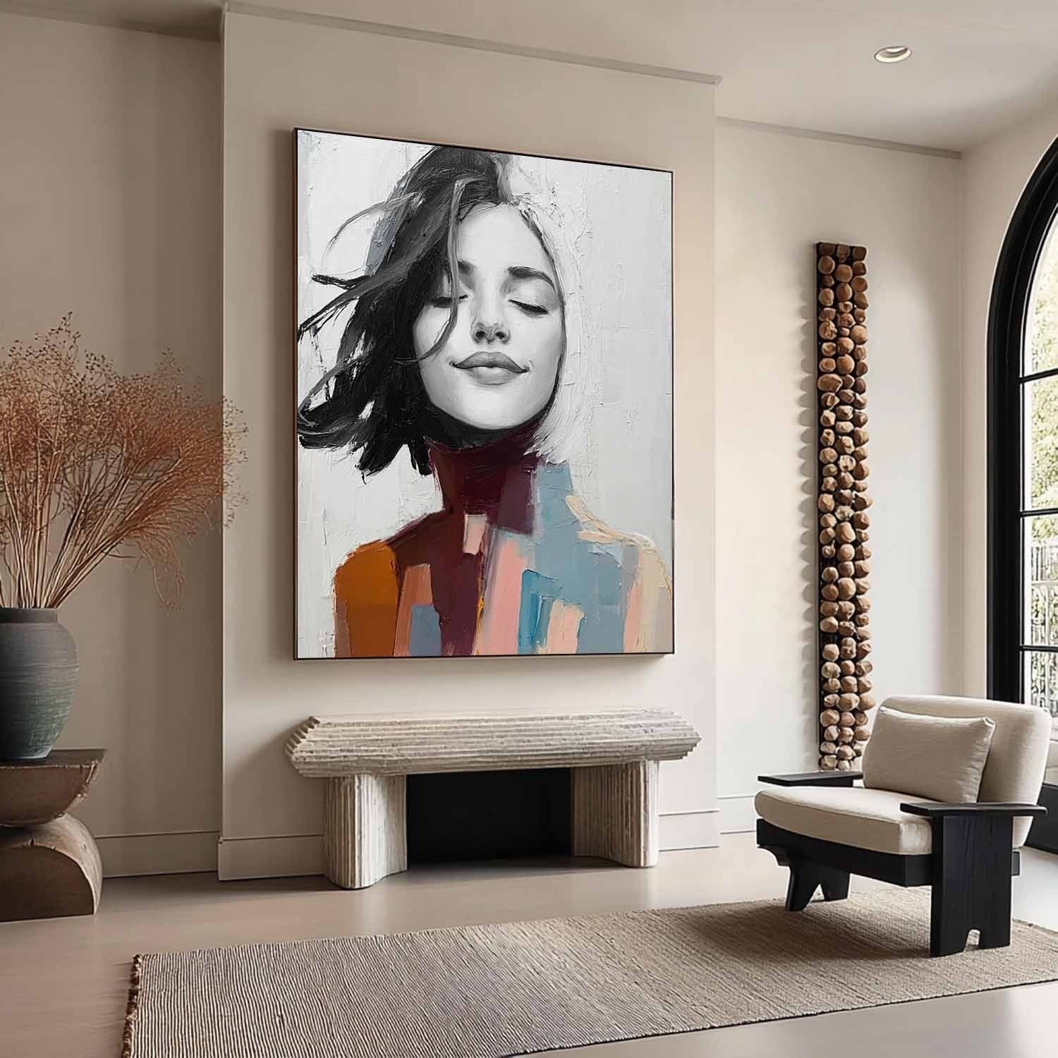 Wall Art Monochrome Female Surrealist