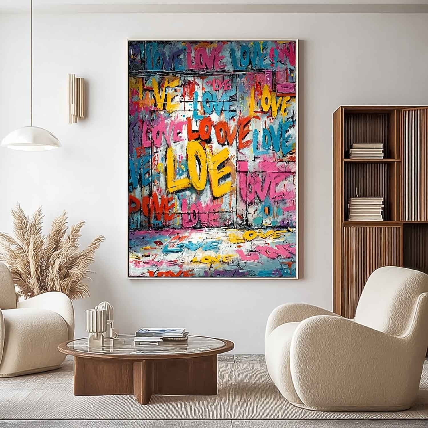 Wall Art Graffiti LOVE Colorful Pop Art