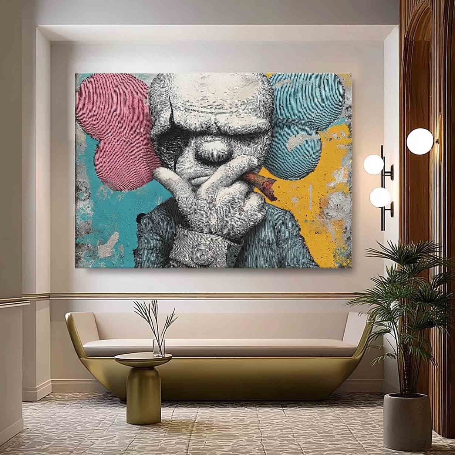Kaws Style Gangster Pop Art Painting