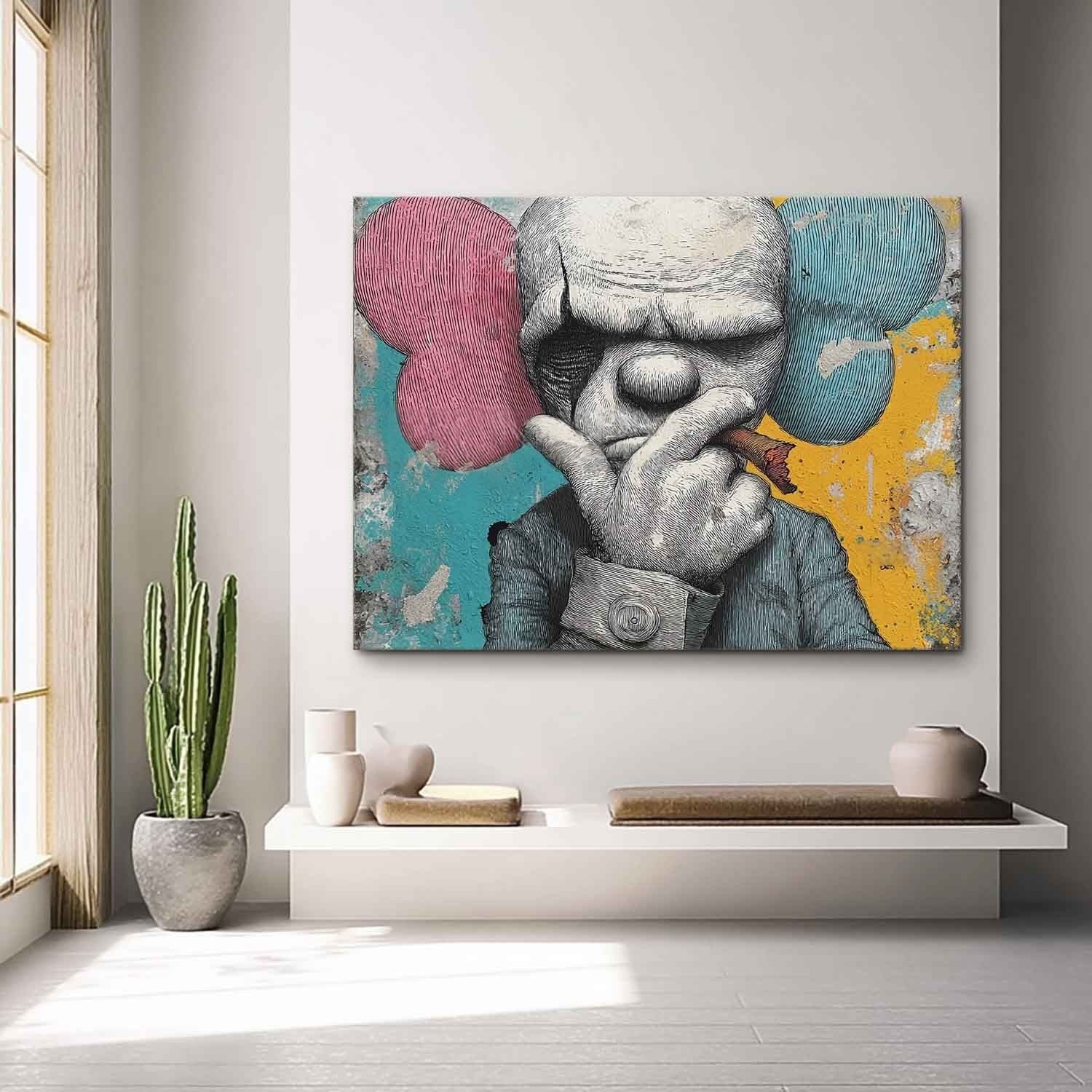 Kaws Style Gangster Pop Art Painting