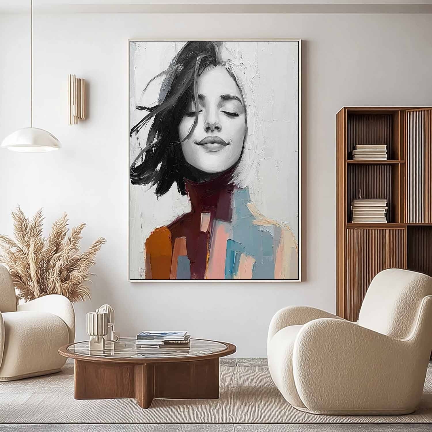 Wall Art Monochrome Female Surrealist