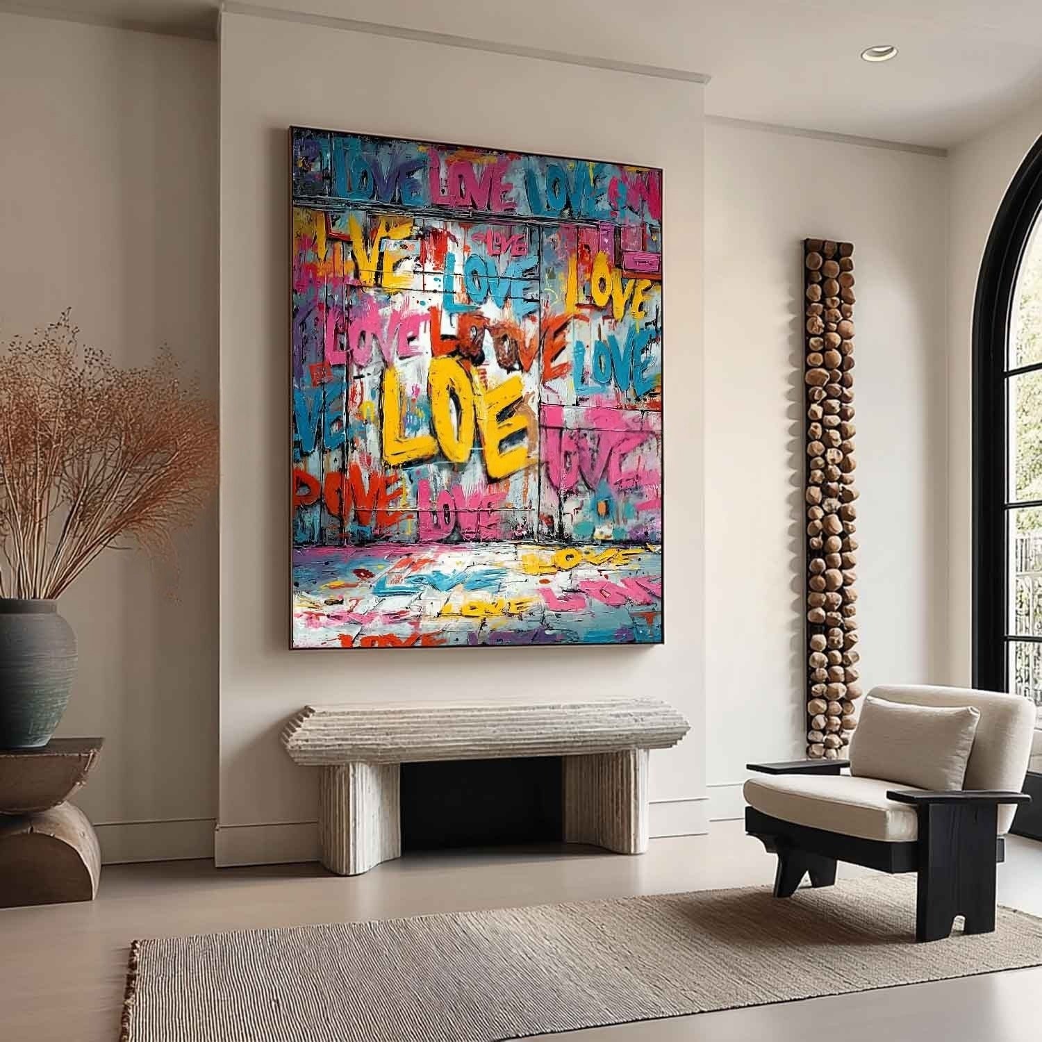 Wall Art Graffiti LOVE Colorful Pop Art