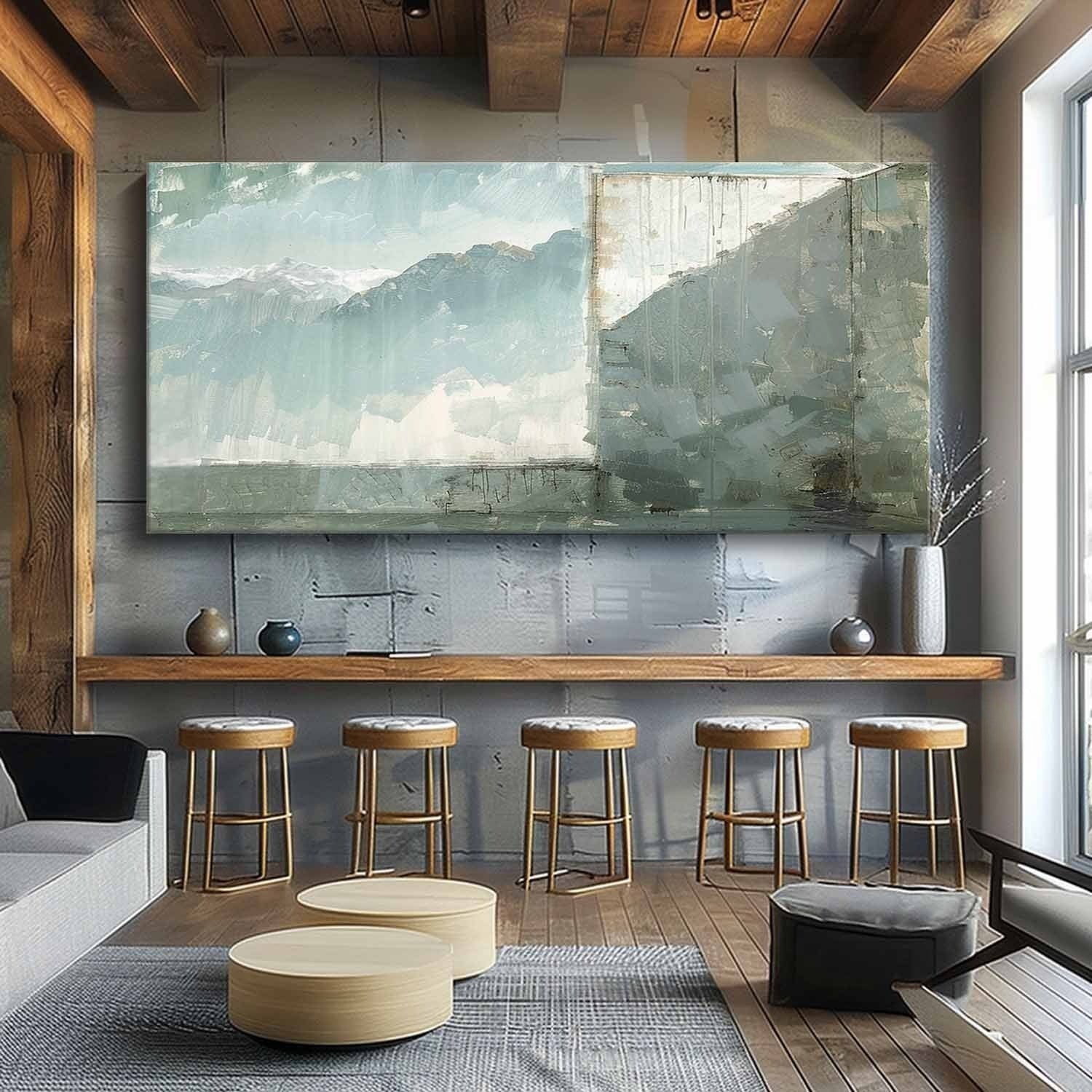 Wall Art Mountain Water Reflection Landscape