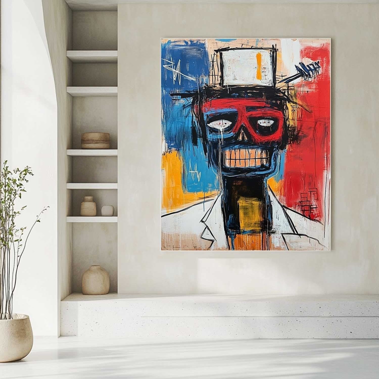 Wall Art Neo Expressionist Skull Figure