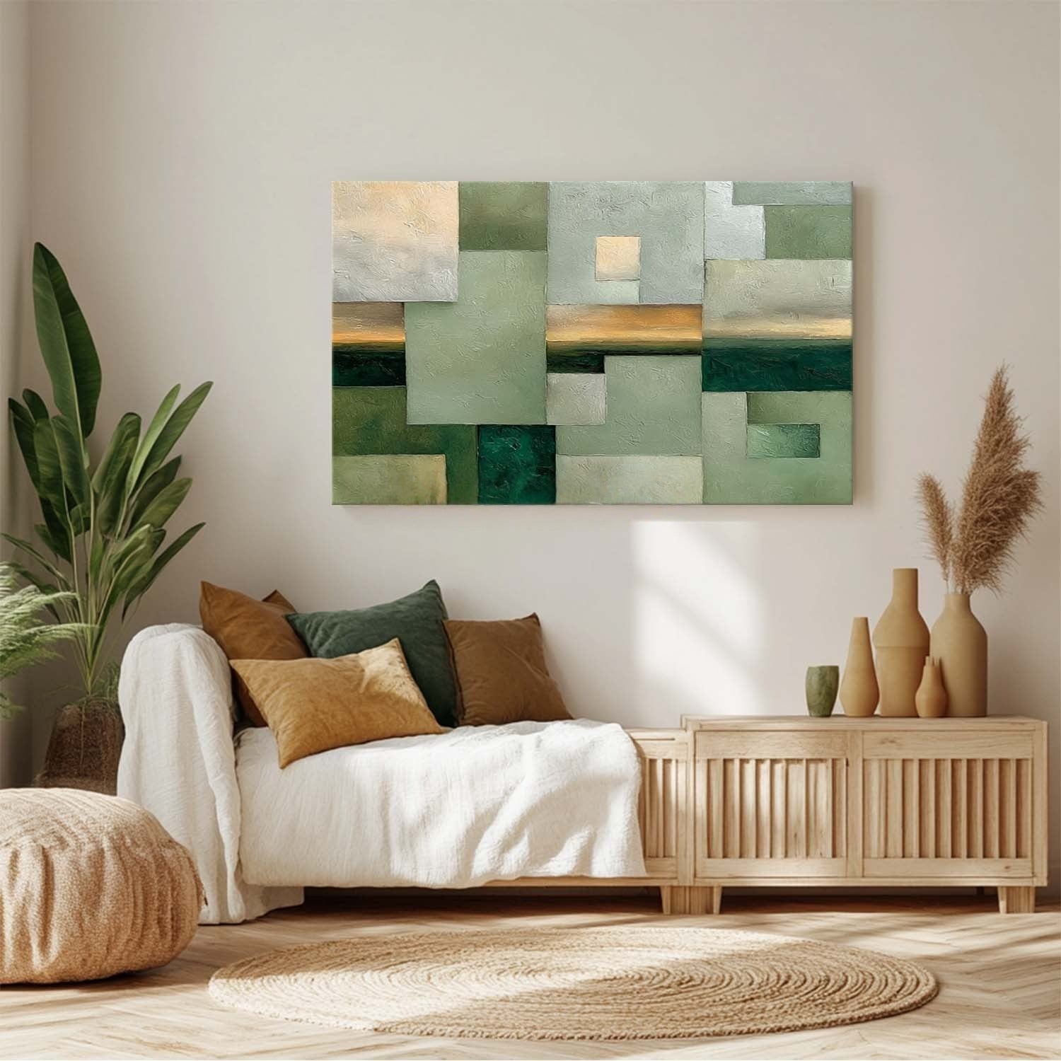 Abstract Geometric Landscape Painting