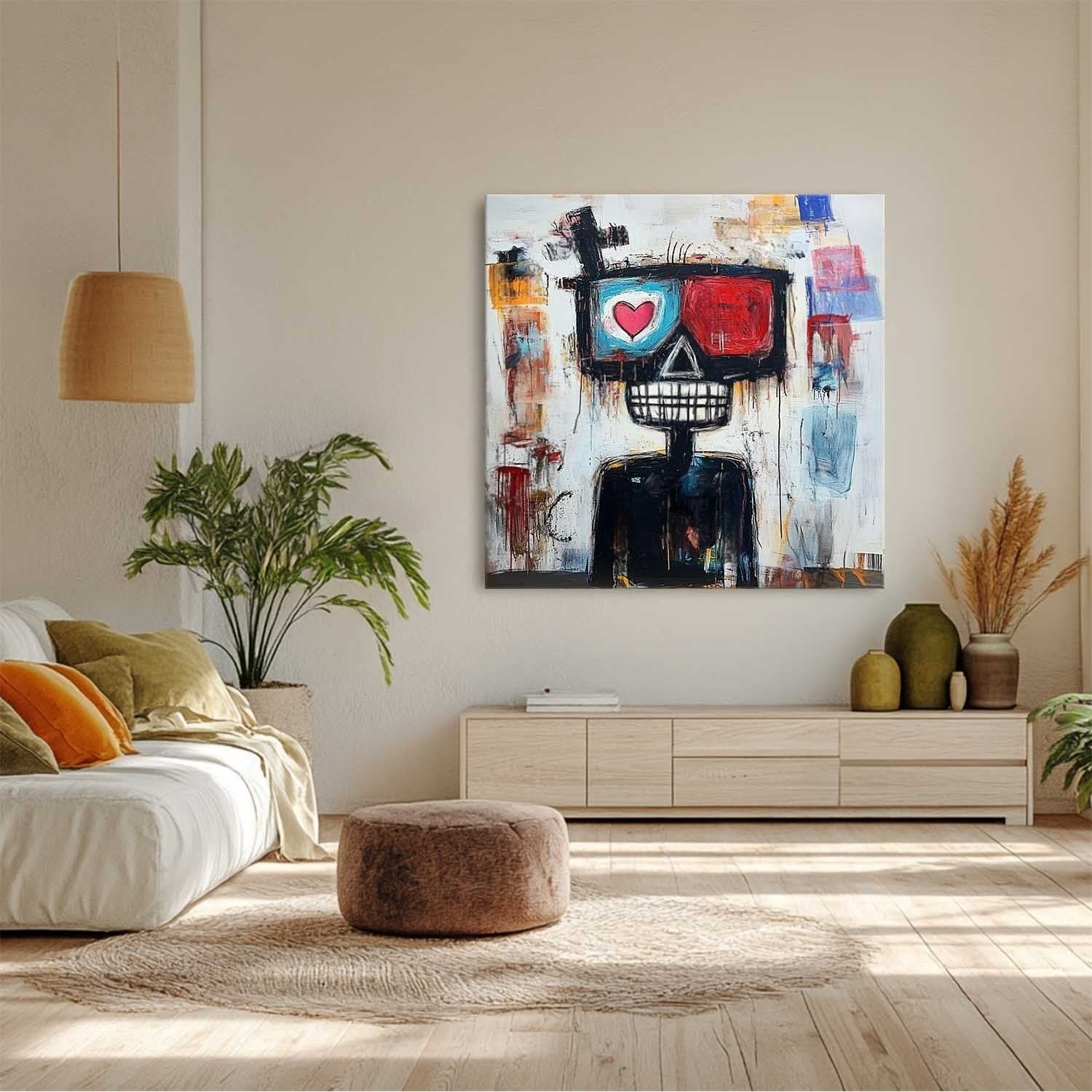 Wall Art Neo Expressionist Skeleton Heart