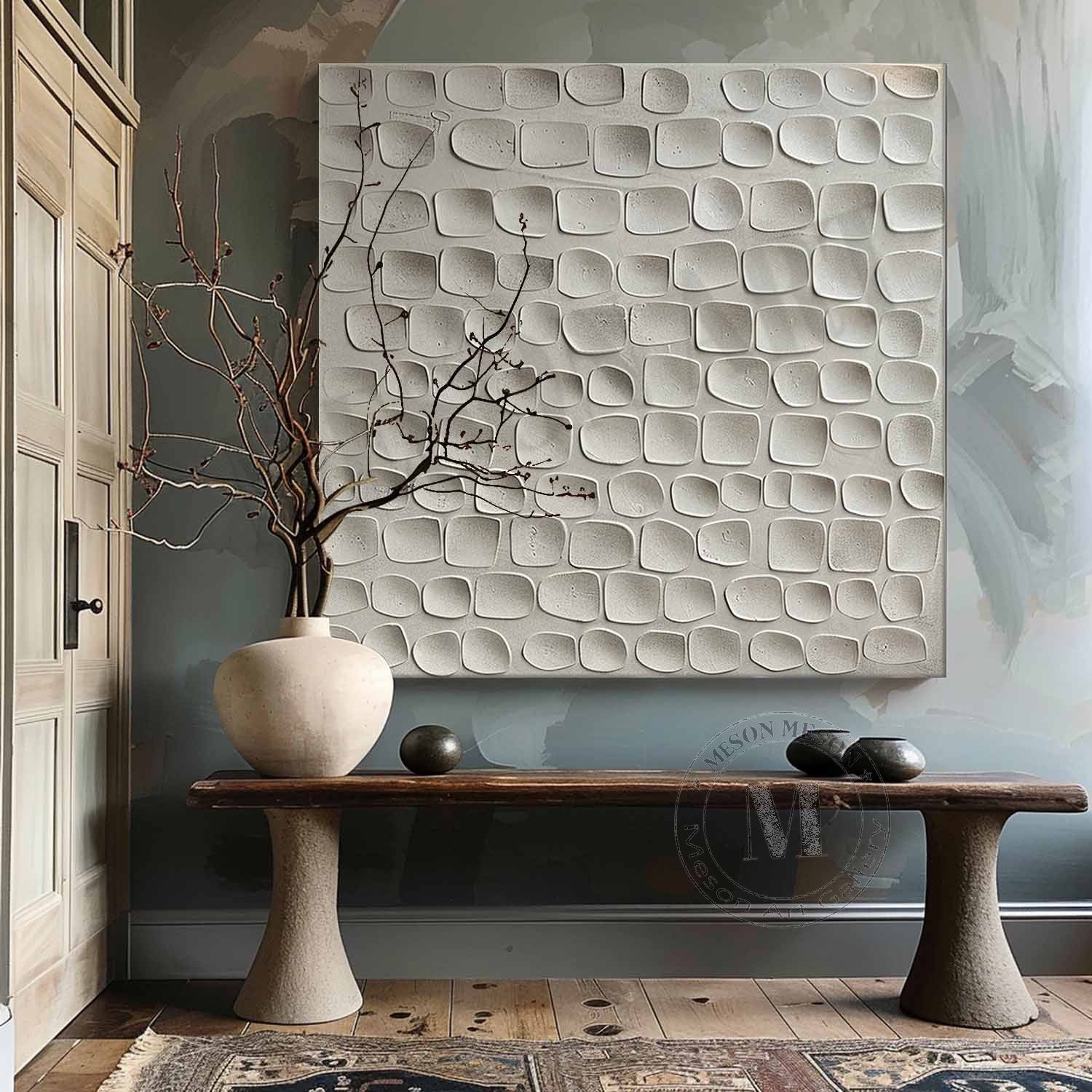Wall Art Minimalist 3D Textured Neutral