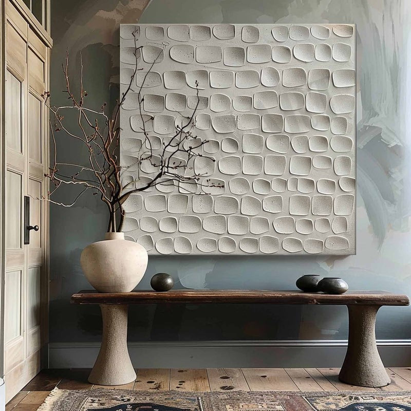 Wall Art Minimalist 3D Textured Neutral