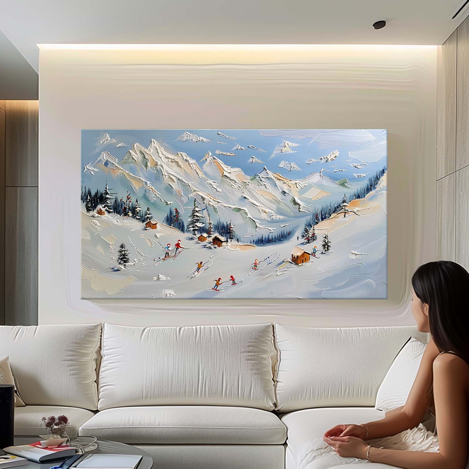 Plaster Art Texture Painting SG297 - Neutralighting