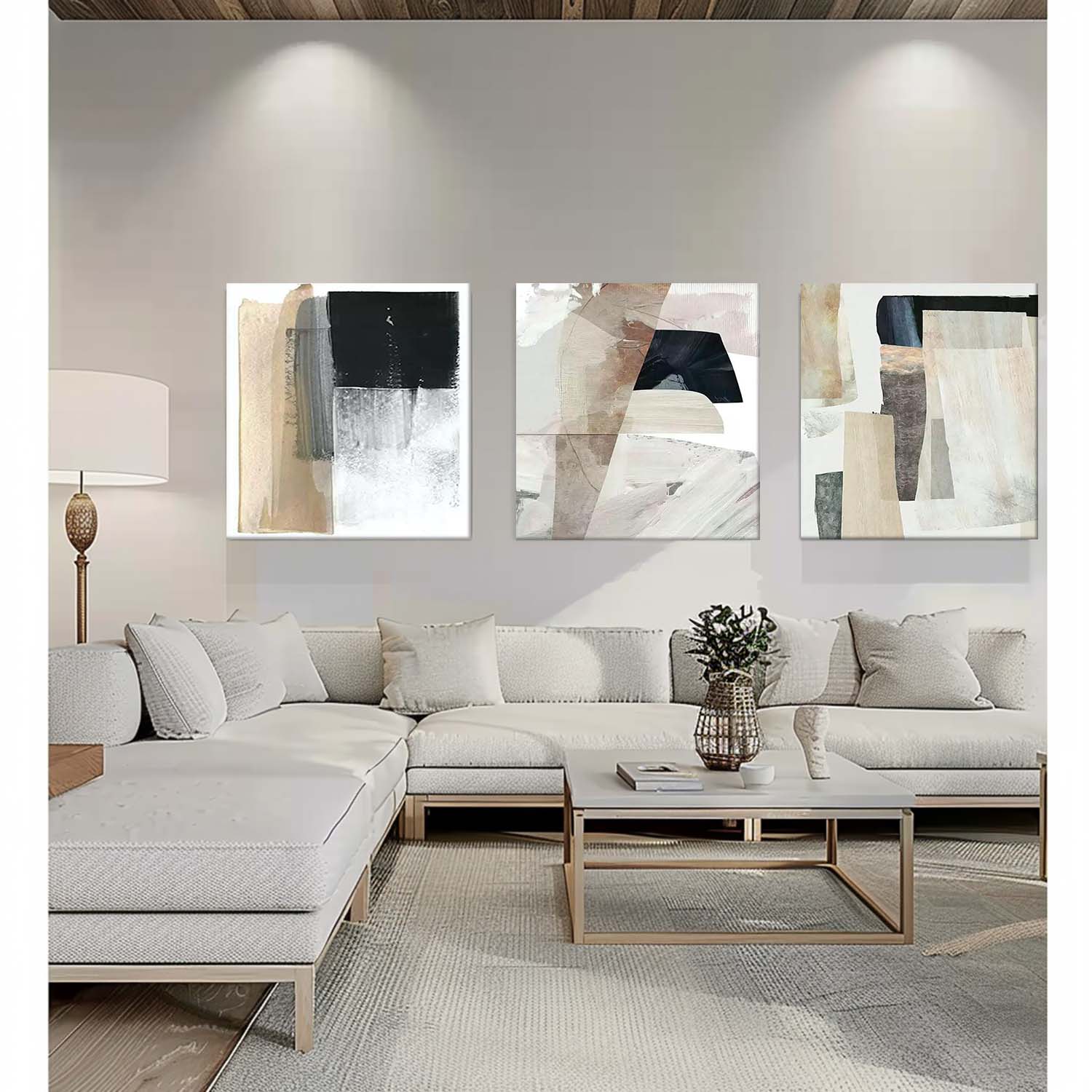 Abstract Painting Set Of 3 SP159 - Neutralighting