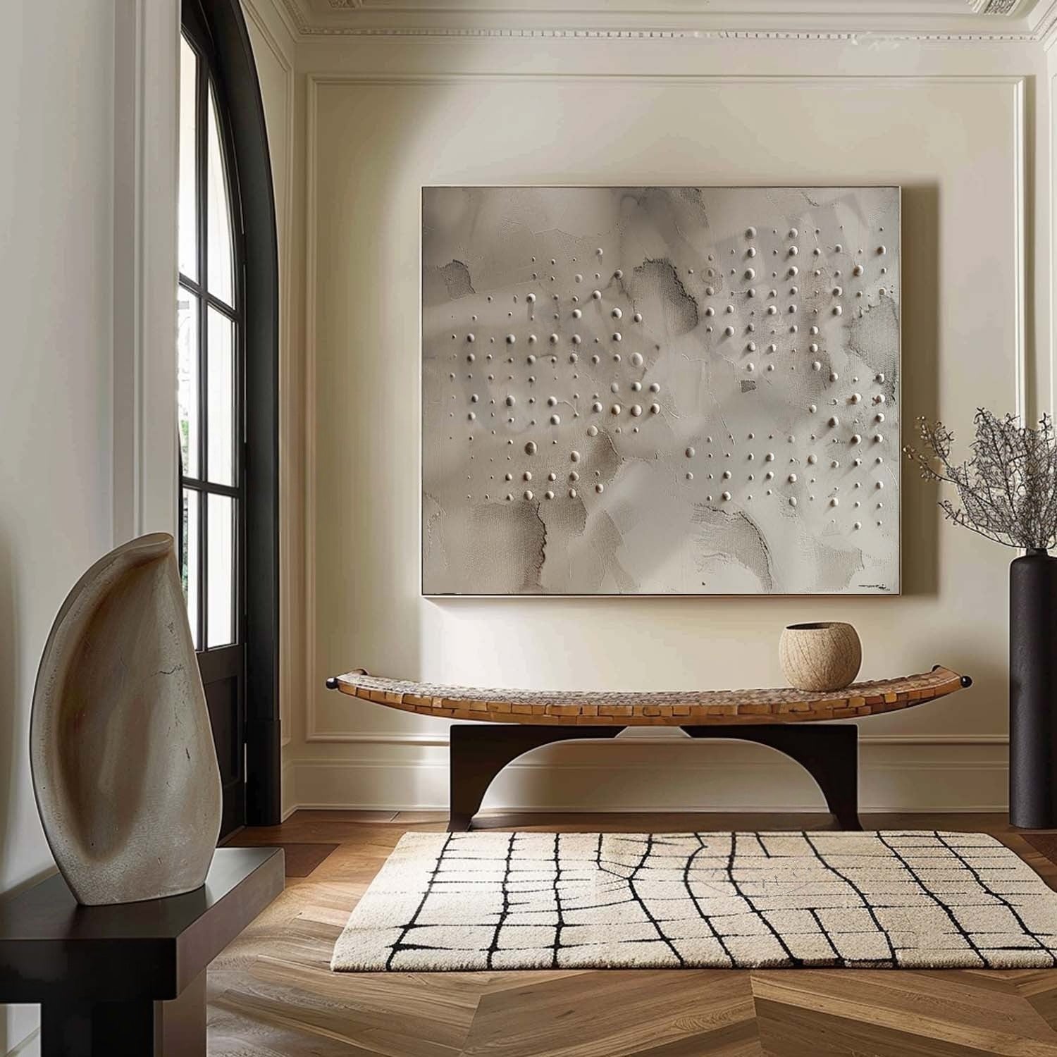 Wall Art Neutral Dotted Wabi-Sabi