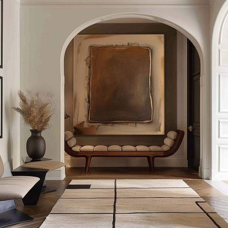 Wall Art Warm Textured Bronze Framed