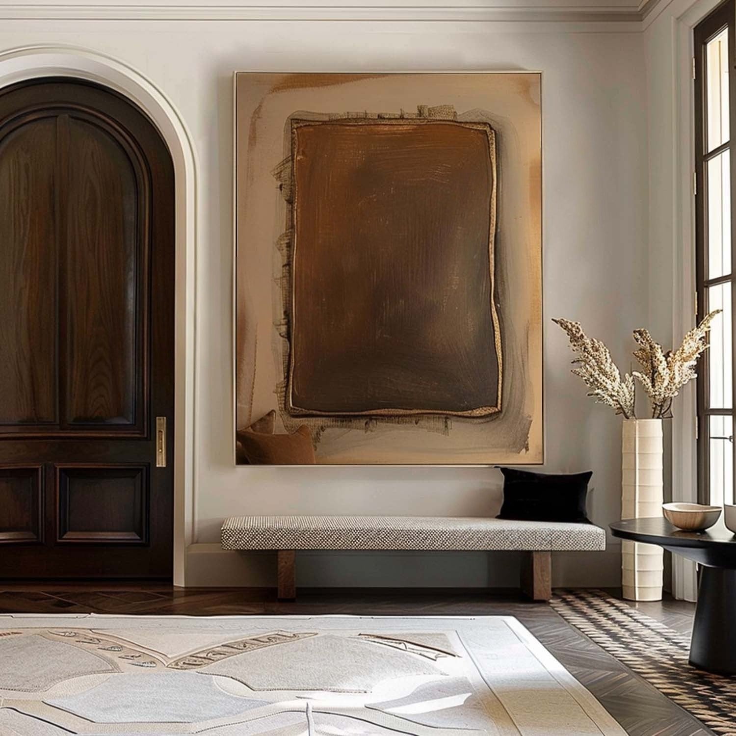 Wall Art Warm Textured Bronze Framed