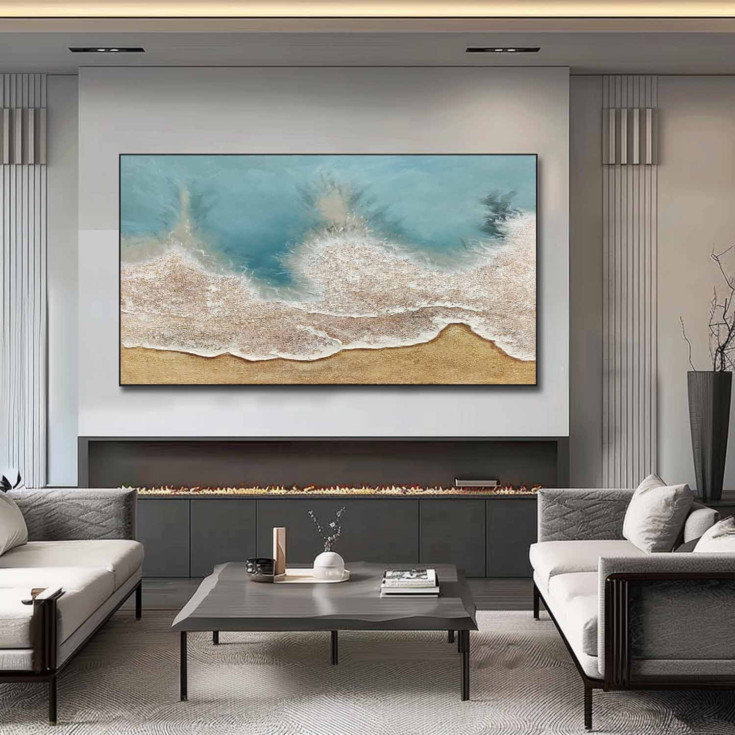 Plaster Art Texture Painting SG270 - Neutralighting