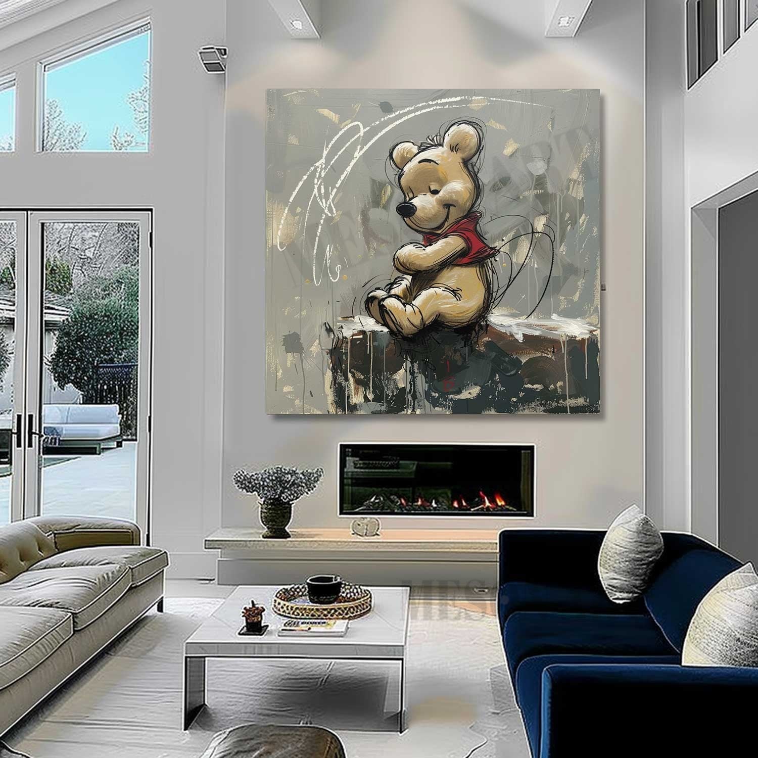 Wall Art Textured Whimsical Winnie Pop