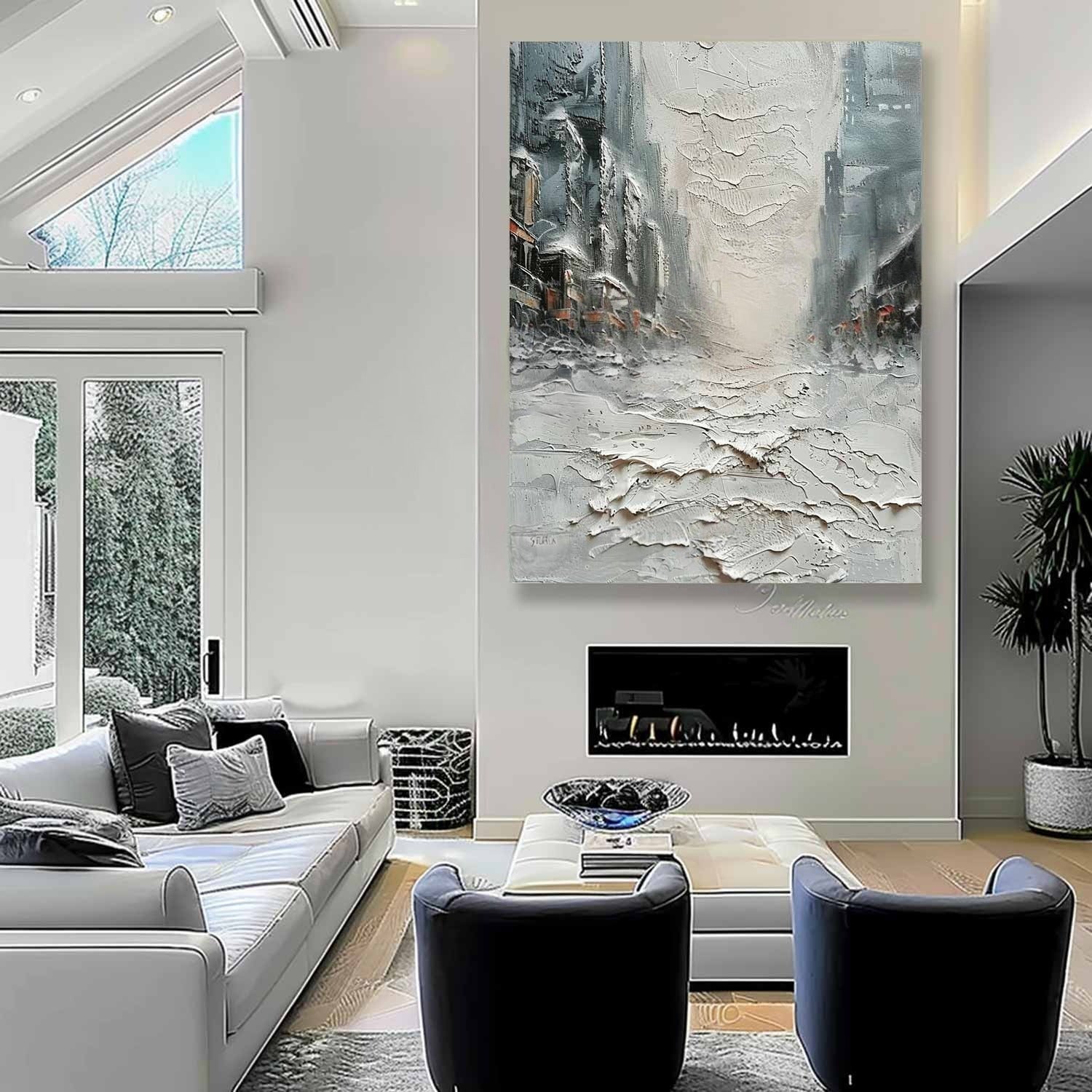 Wall Art Impasto Urban Street Painting